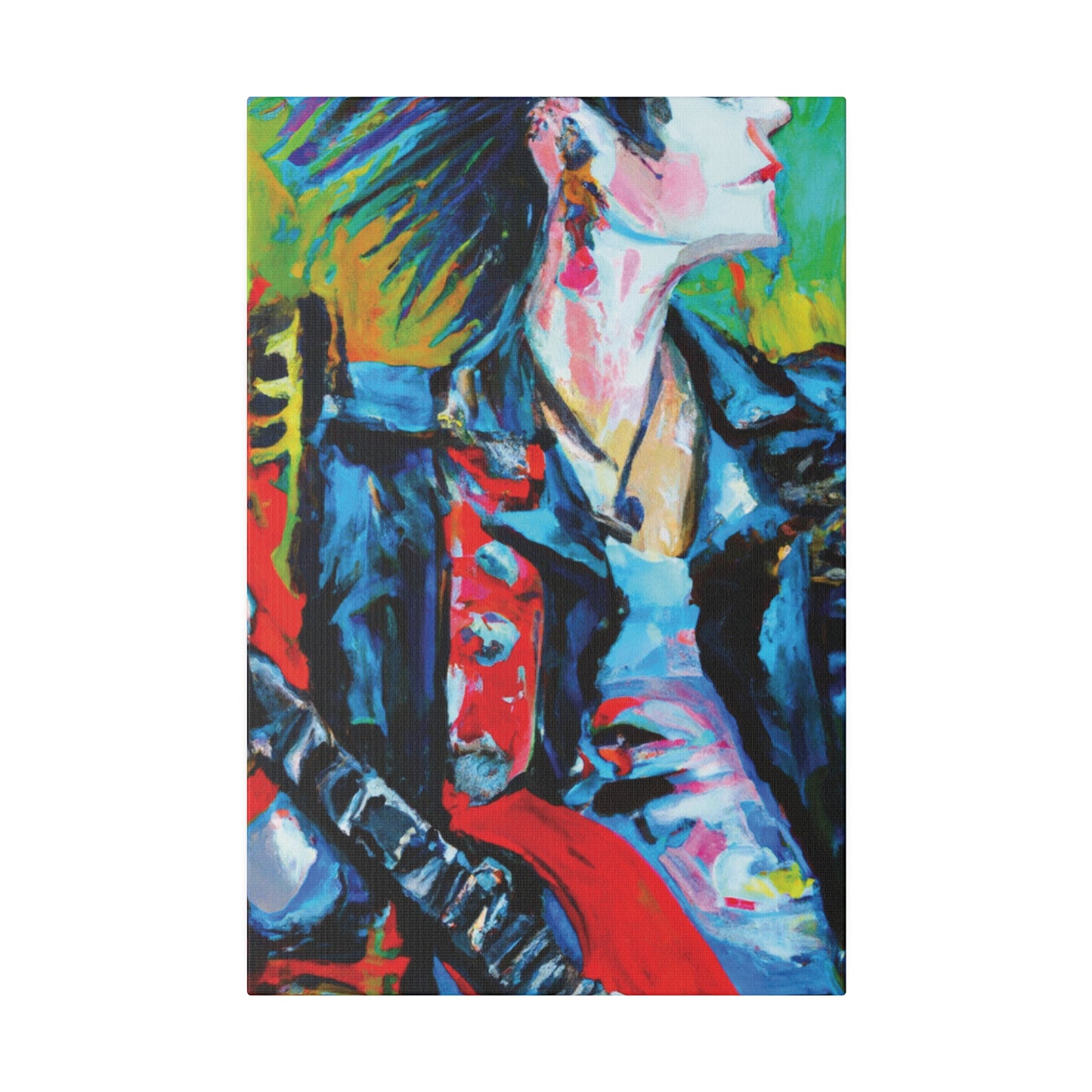 4109T - Rockstar Oil Painting Style Print | Poster | Home Decor | Wall Art | Music Art | Canvas