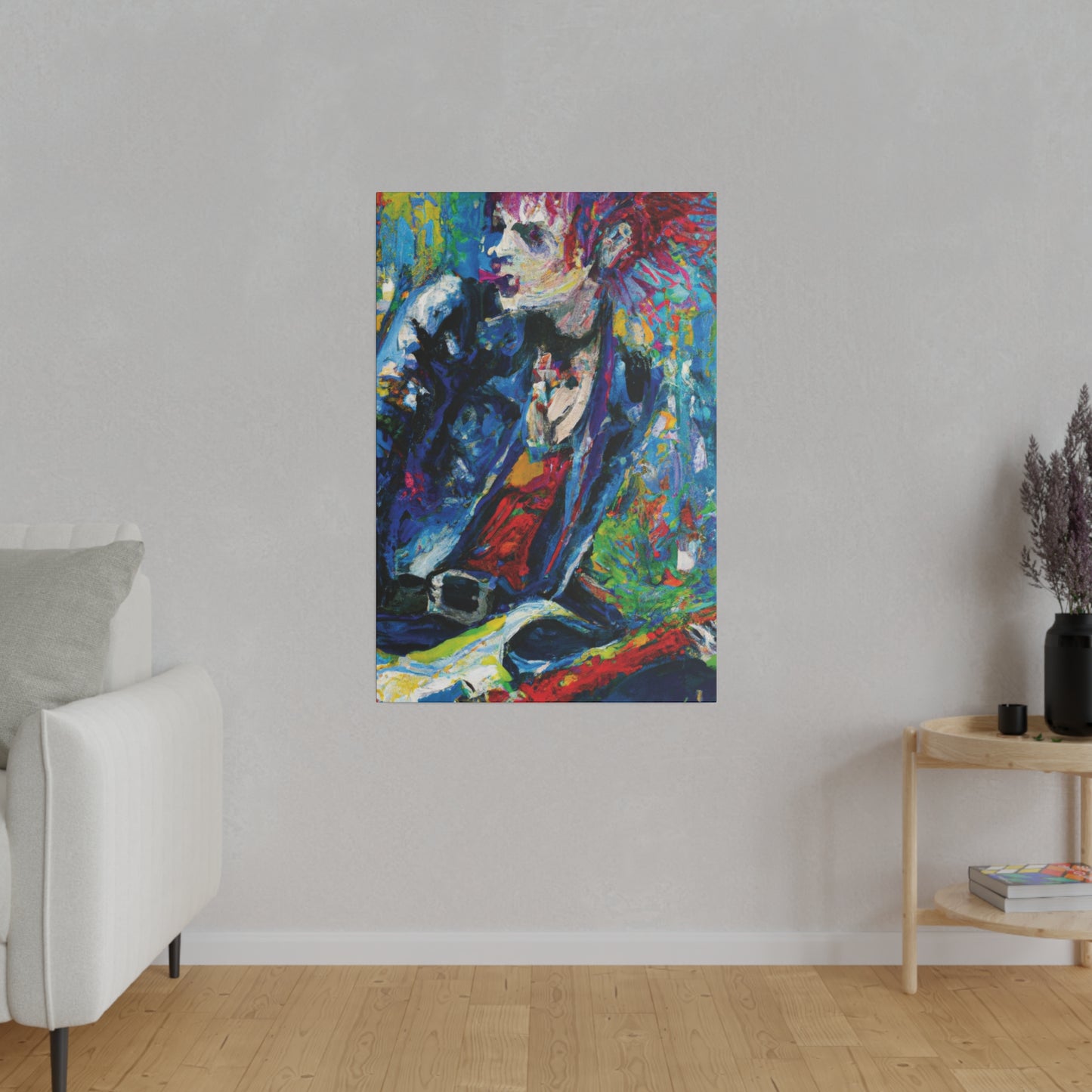 4672G - Rockstar Oil Painting Style Print | Poster | Home Decor | Wall Art | Music Art | Canvas