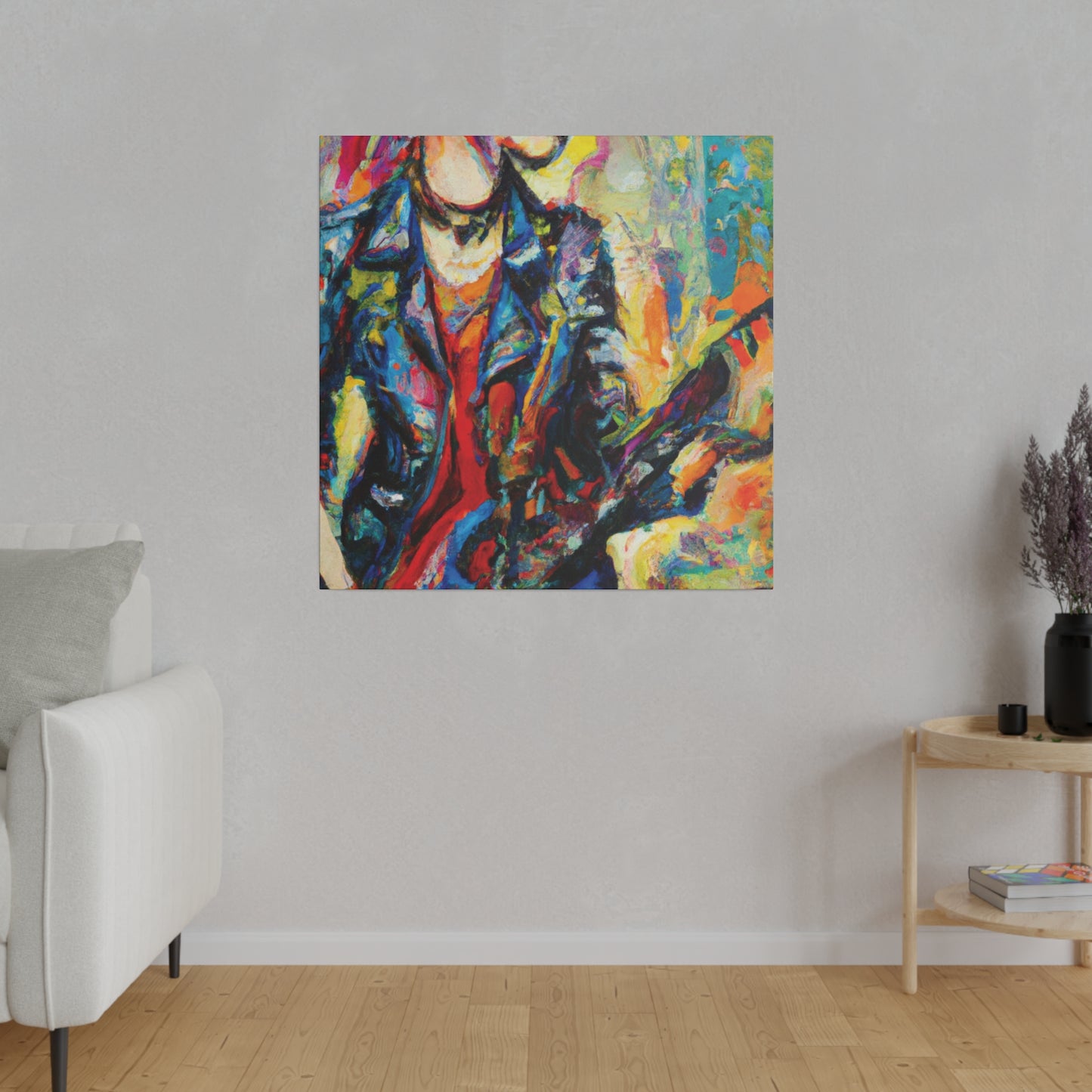 3154V - Rockstar Oil Painting Style Print | Poster | Home Decor | Wall Art | Music Art | Canvas