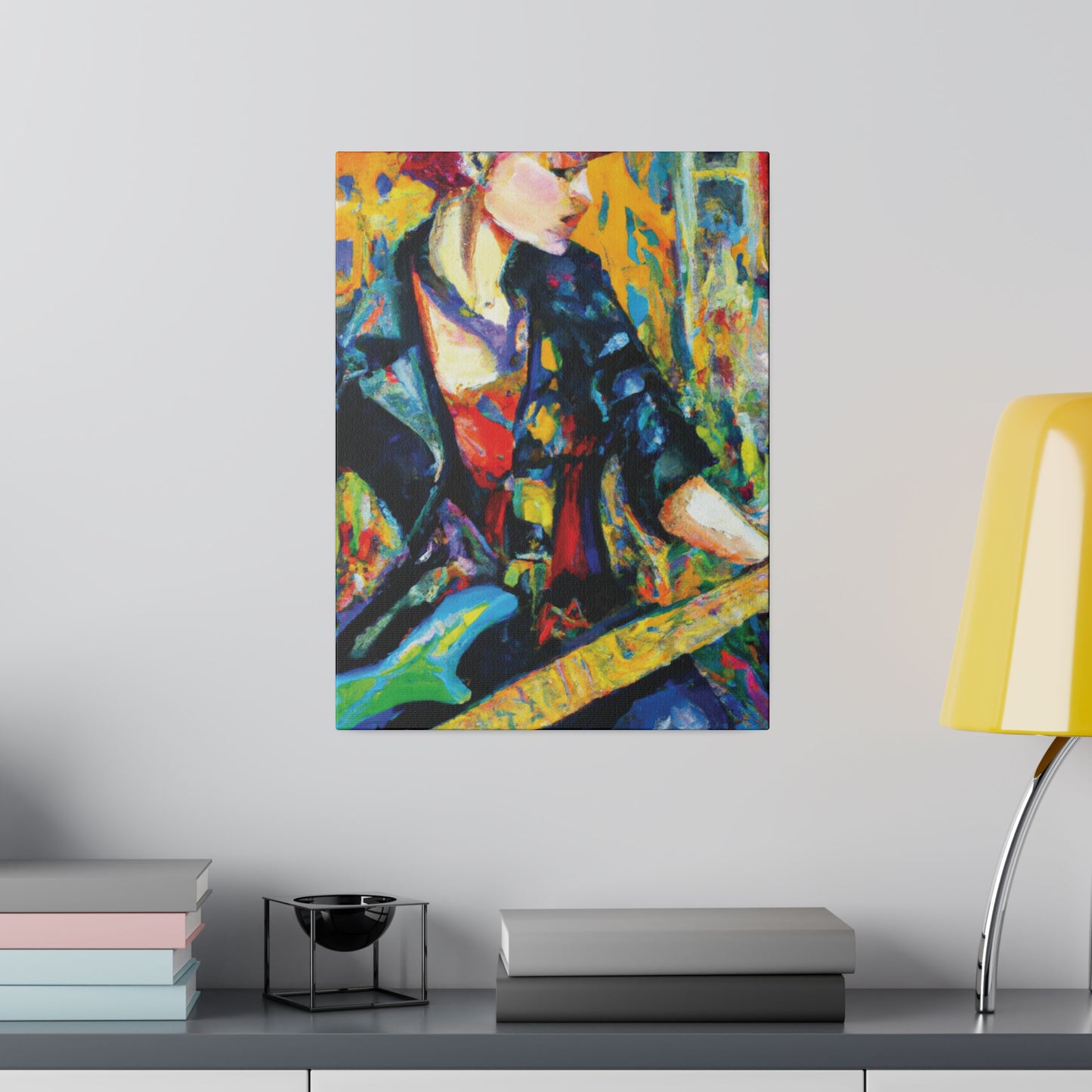 5192N - Rockstar Oil Painting Style Print | Poster | Home Decor | Wall Art | Music Art | Canvas