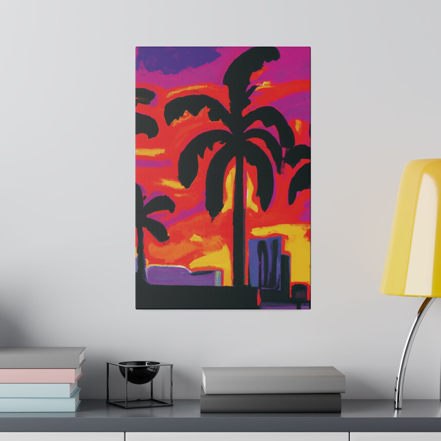 4066V - Miami Beach Sunset Painting Print | Miami | Beach | Sunset | Poster | Home Decor | Wall Art | Canvas