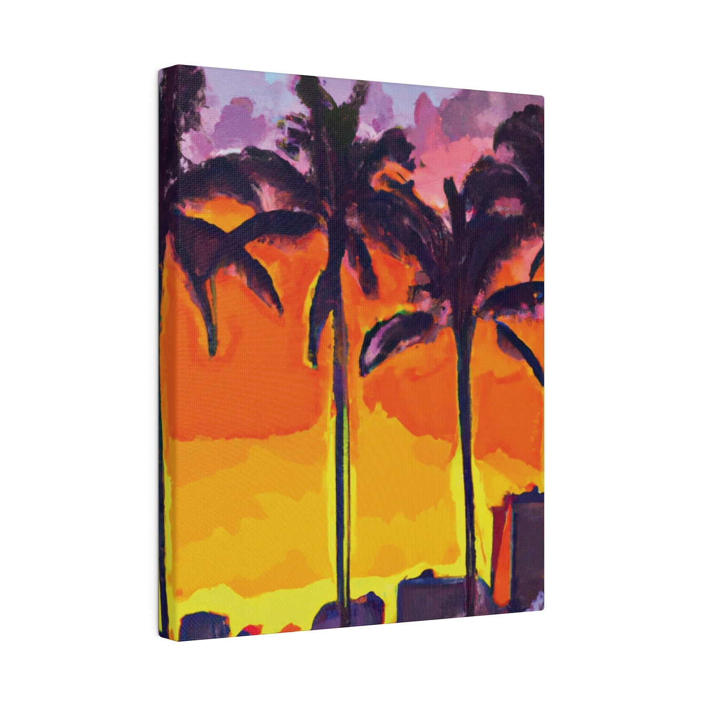 7392A - Miami Beach Sunset Painting Print | Miami | Beach | Sunset | Poster | Home Decor | Wall Art | Canvas