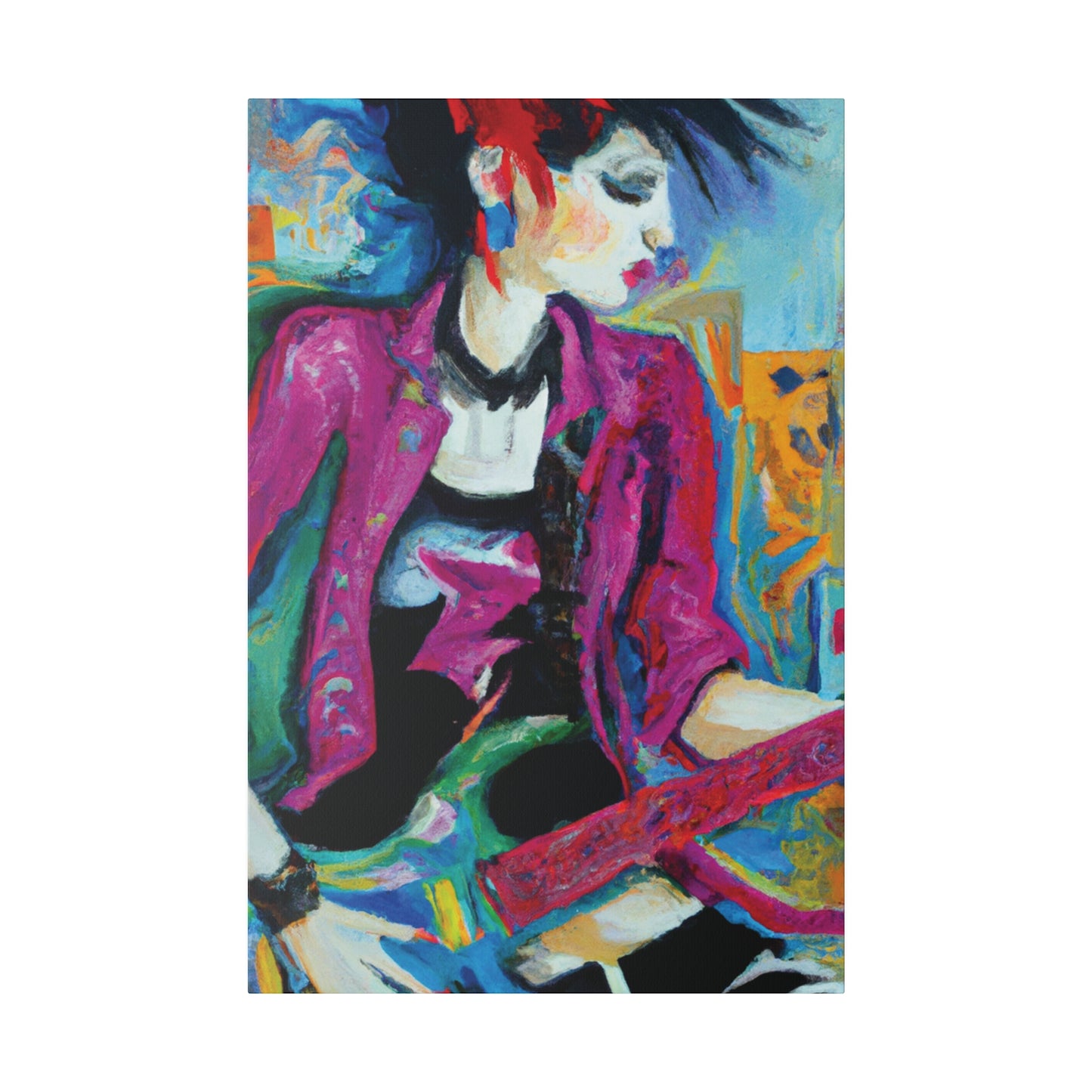 2711A - Rockstar Oil Painting Style Print | Poster | Home Decor | Wall Art | Music Art | Canvas