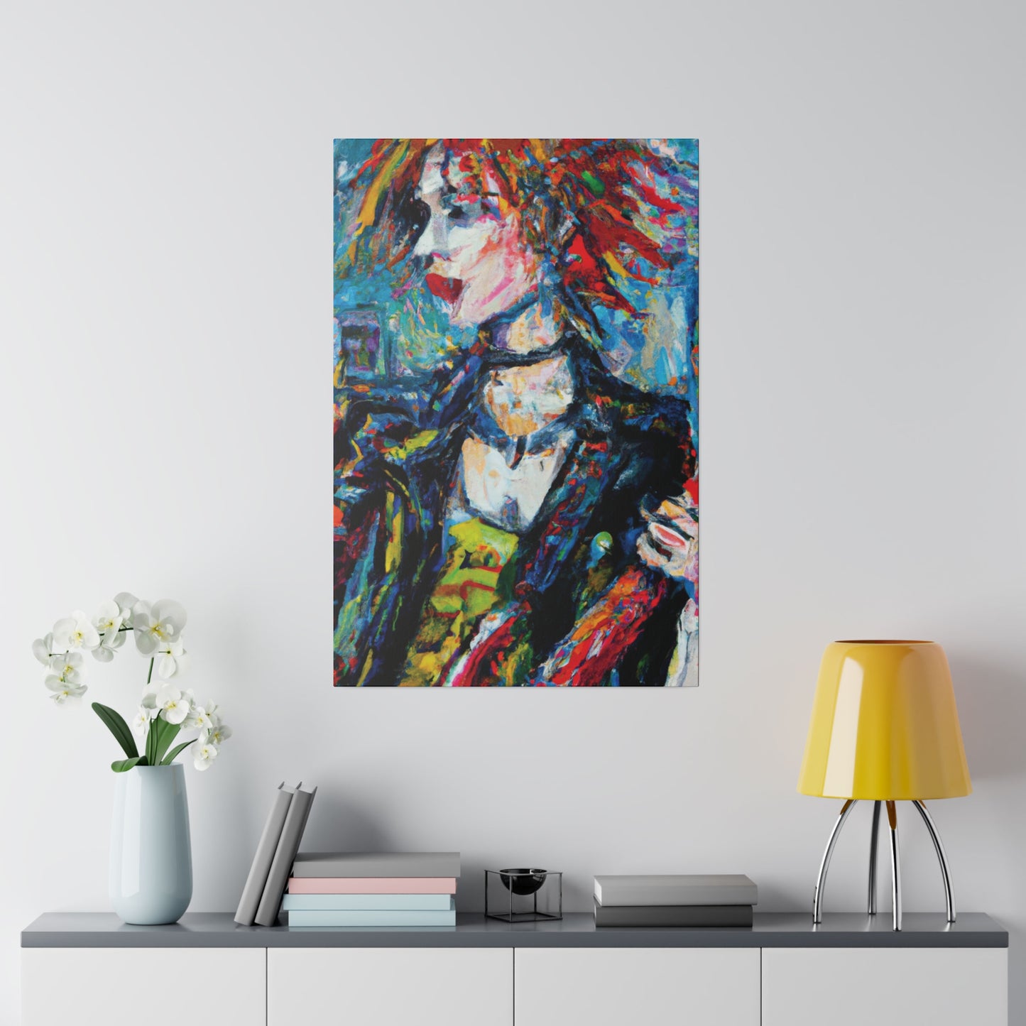 5997K - Rockstar Oil Painting Style Print | Poster | Home Decor | Wall Art | Music Art | Canvas