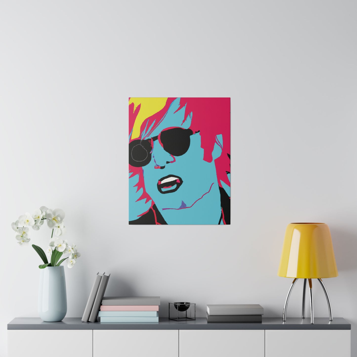 6426B - Rockstar Painting Print | Face | Abstract | Poster | Home Decor | Wall Art | Music Art | Canvas