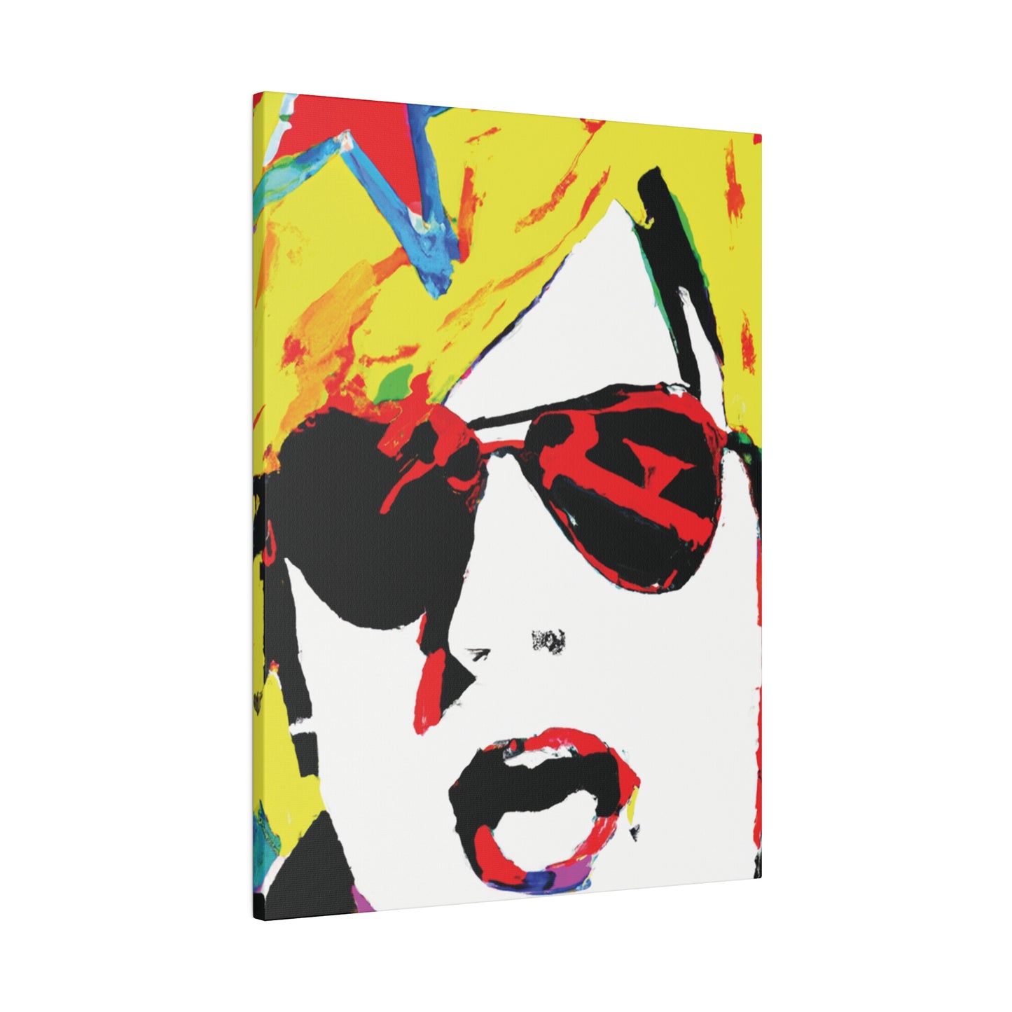 7931Q - Rockstar Painting Print | Face | Abstract | Poster | Home Decor | Wall Art | Music Art | Canvas