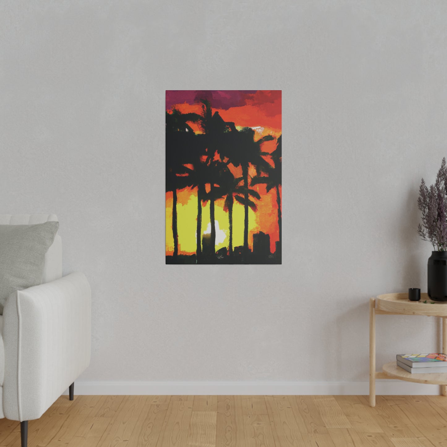 8291L - Miami Beach Sunset Painting Print | Miami | Beach | Sunset | Poster | Home Decor | Wall Art | Canvas