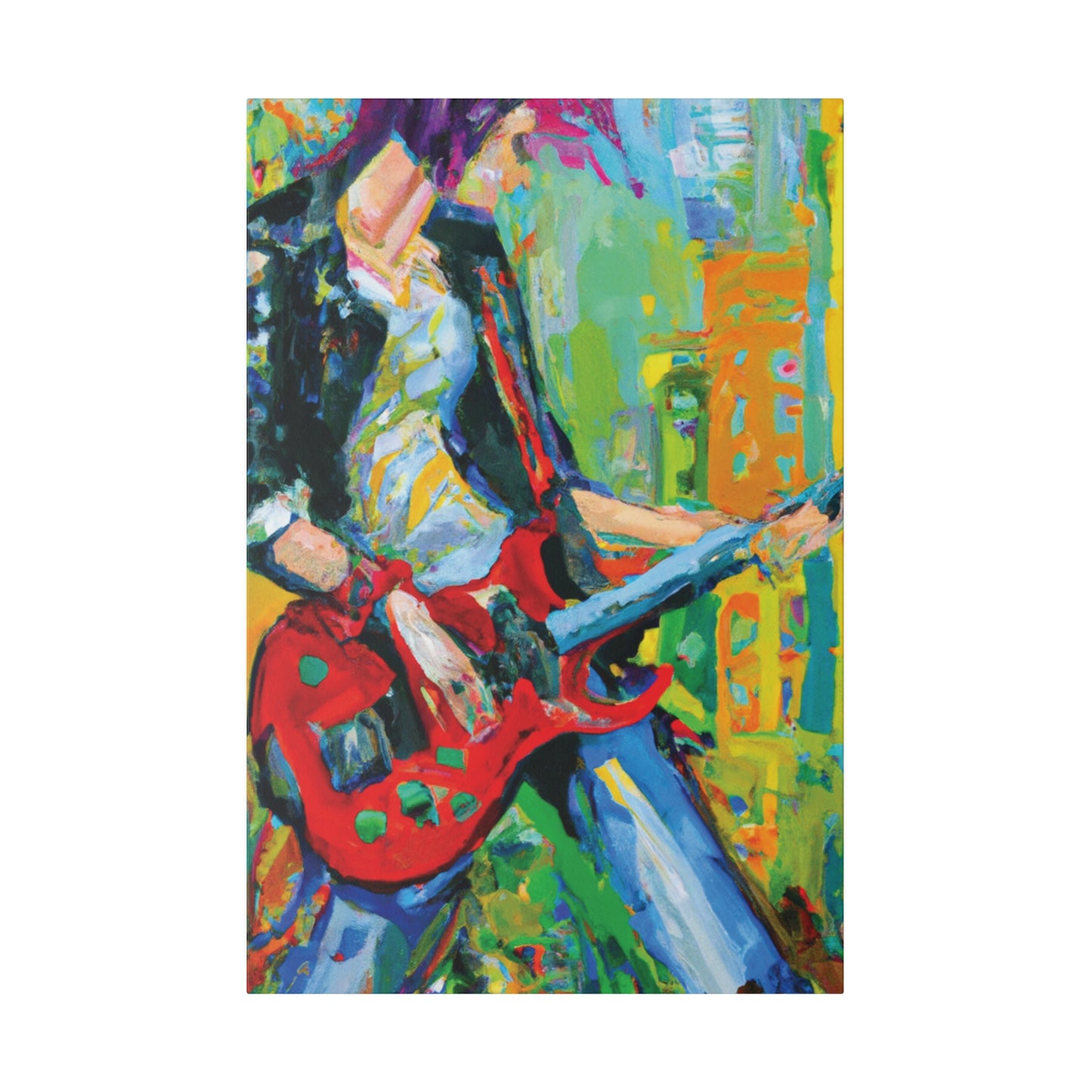 7369K - Rockstar Oil Painting Style Print | Poster | Home Decor | Wall Art | Music Art | Canvas