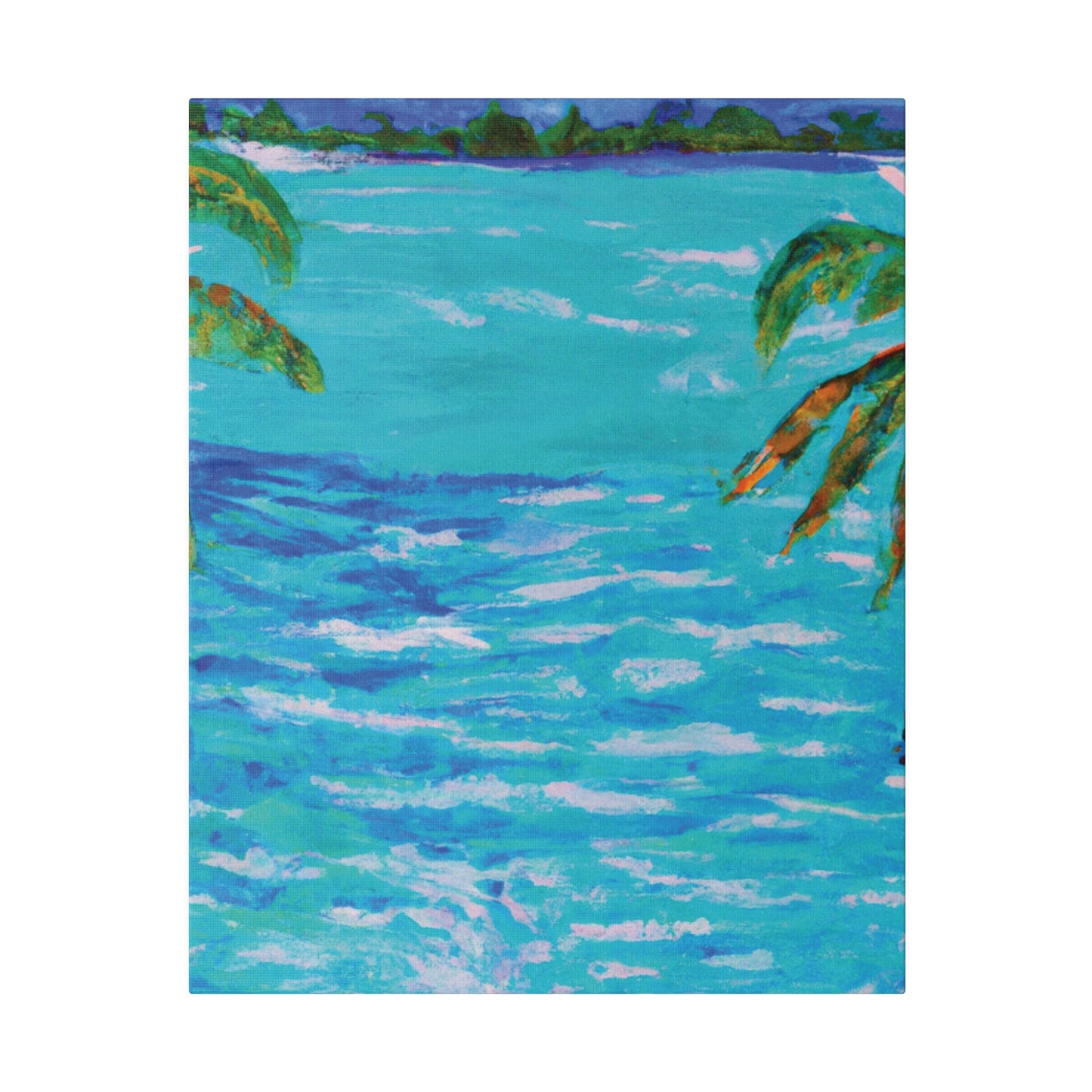 5802L - Bahamas Ocean Painting Print | Bahamas | Ocean | Beach | Poster | Home Decor | Wall Art | Canvas