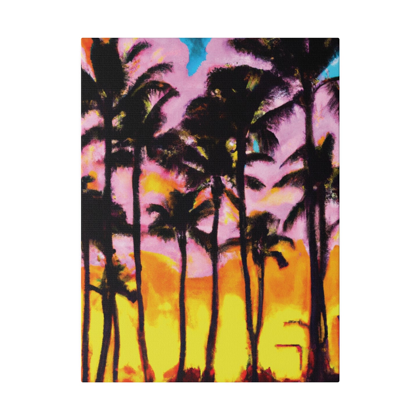 6202Q - Miami Beach Sunset Painting Print | Miami | Beach | Sunset | Poster | Home Decor | Wall Art | Canvas