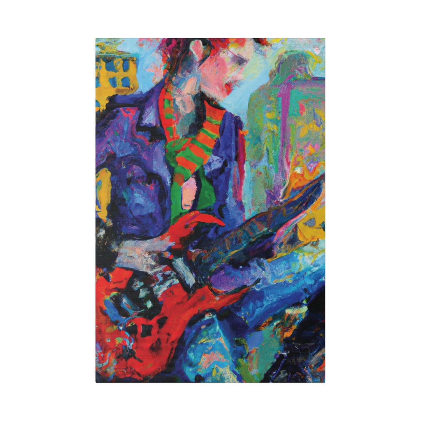 5227E - Rockstar Oil Painting Style Print | Poster | Home Decor | Wall Art | Music Art | Canvas