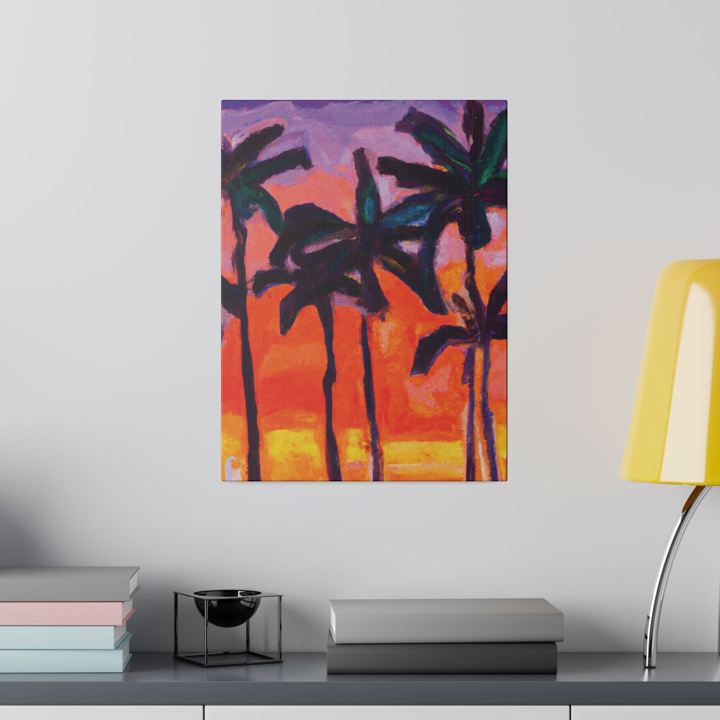 5618V - Miami Beach Sunset Painting Print | Miami | Beach | Sunset | Poster | Home Decor | Wall Art | Canvas