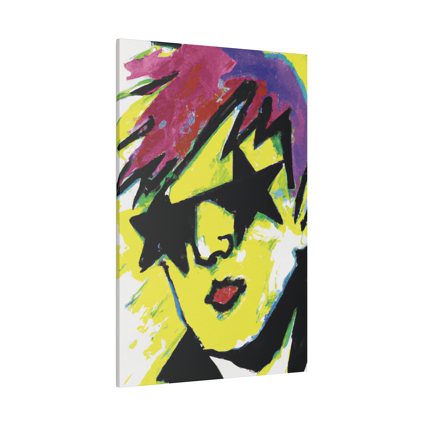 7497H - Rockstar Painting Print | Face | Abstract | Poster | Home Decor | Wall Art | Music Art | Canvas