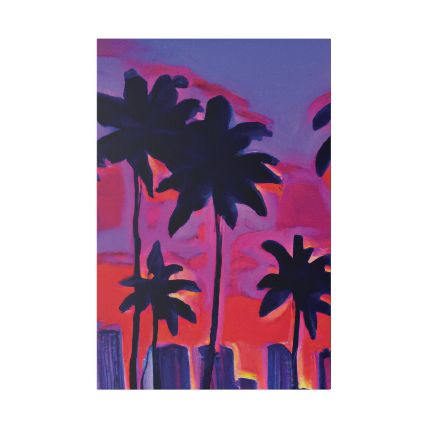 641R - Miami Beach Sunset Painting Print | Miami | Beach | Sunset | Poster | Home Decor | Wall Art | Canvas