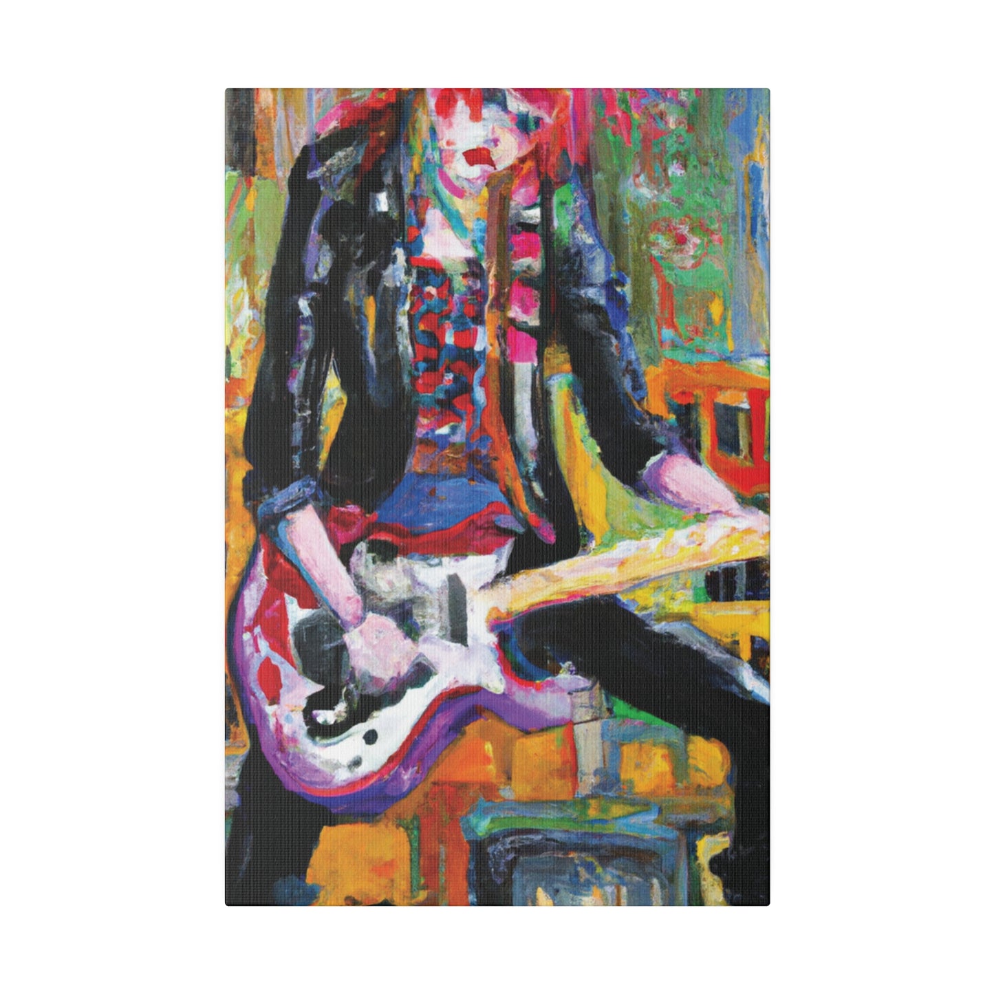 834H - Rockstar Oil Painting Style Print | Poster | Home Decor | Wall Art | Music Art | Canvas