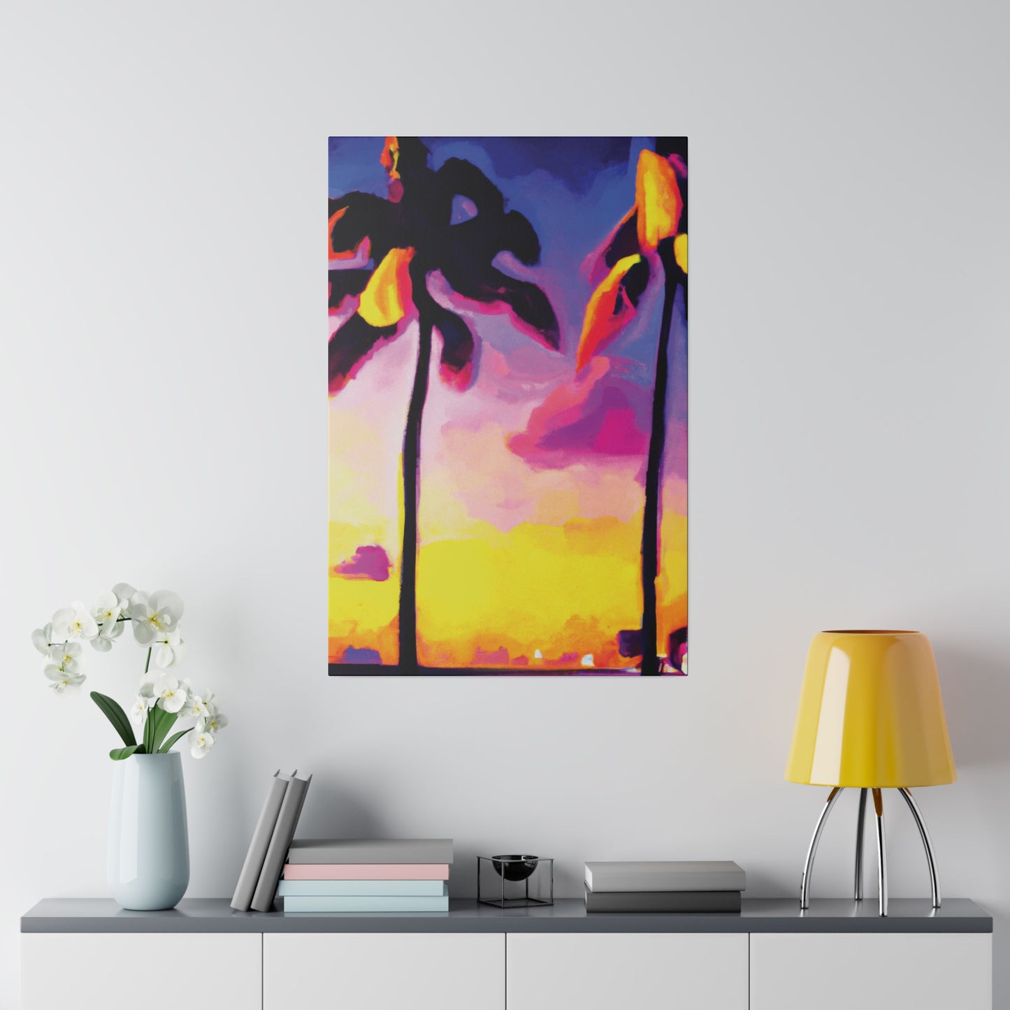 839P - Miami Beach Sunset Painting Print | Miami | Beach | Sunset | Poster | Home Decor | Wall Art | Canvas