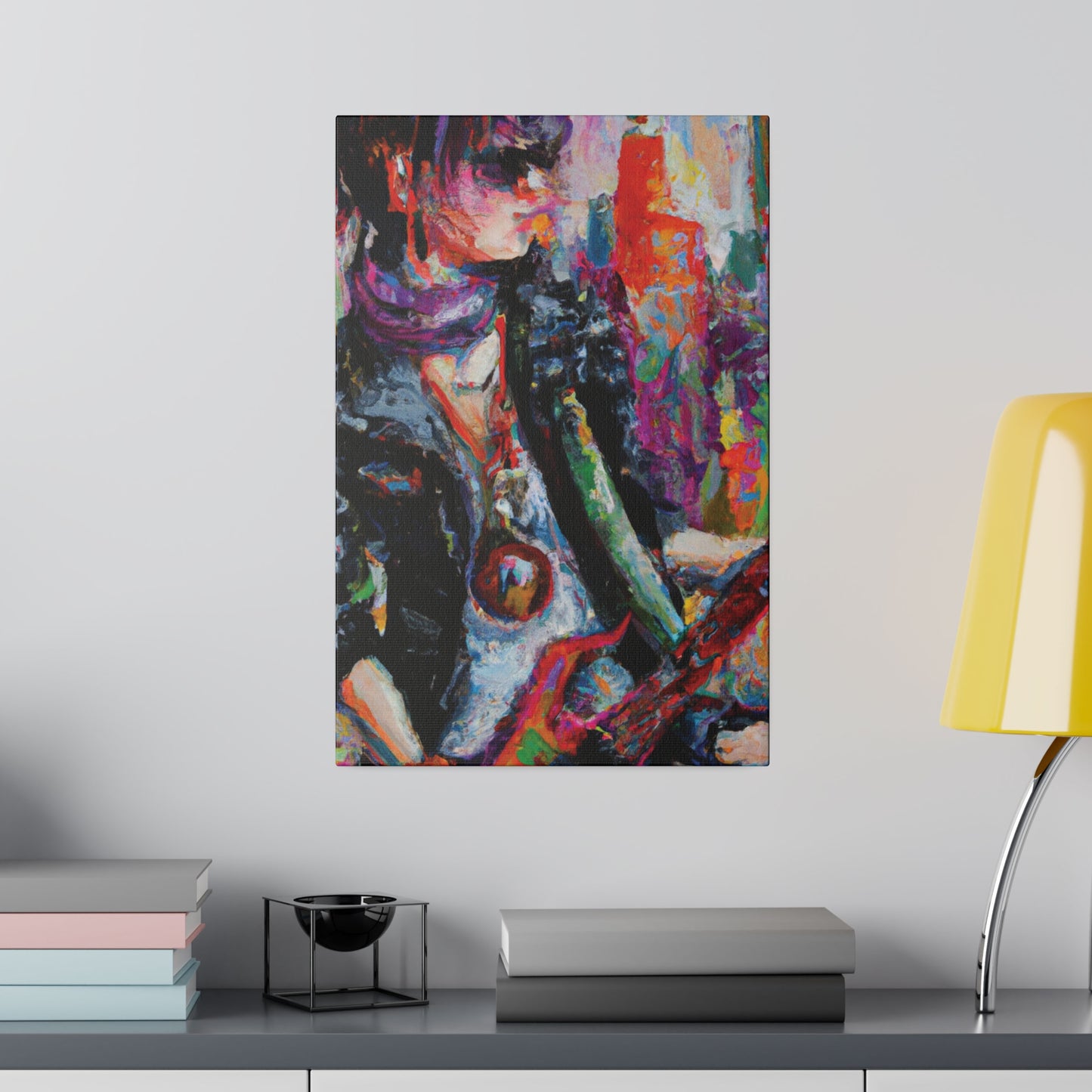 4532P - Rockstar Oil Painting Style Print | Poster | Home Decor | Wall Art | Music Art | Canvas