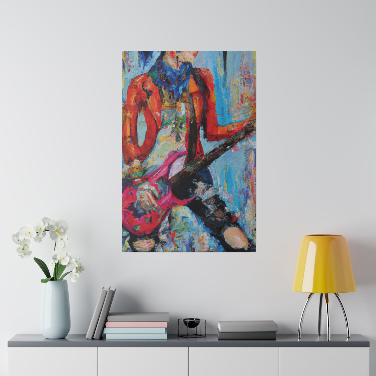 3189X - Rockstar Oil Painting Style Print | Poster | Home Decor | Wall Art | Music Art | Canvas