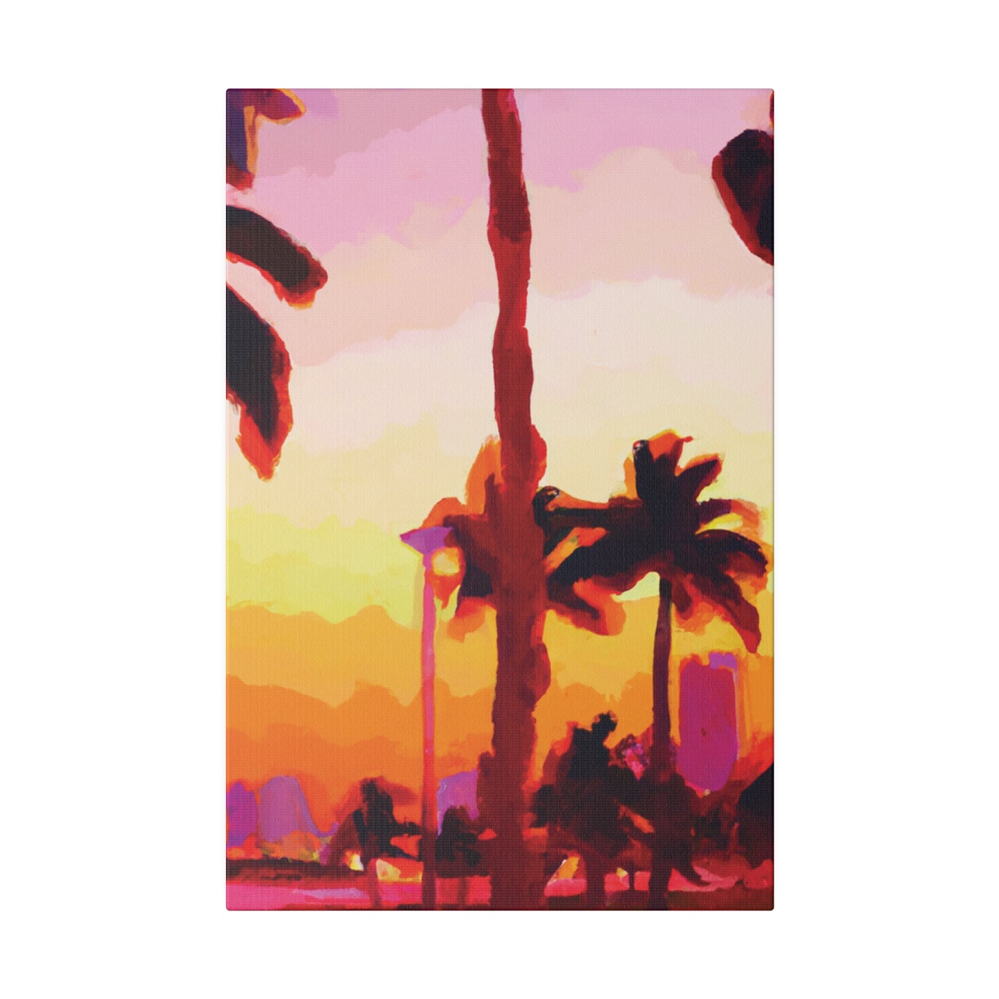 7016Q - Miami Beach Sunset Painting Print | Miami | Beach | Sunset | Poster | Home Decor | Wall Art | Canvas