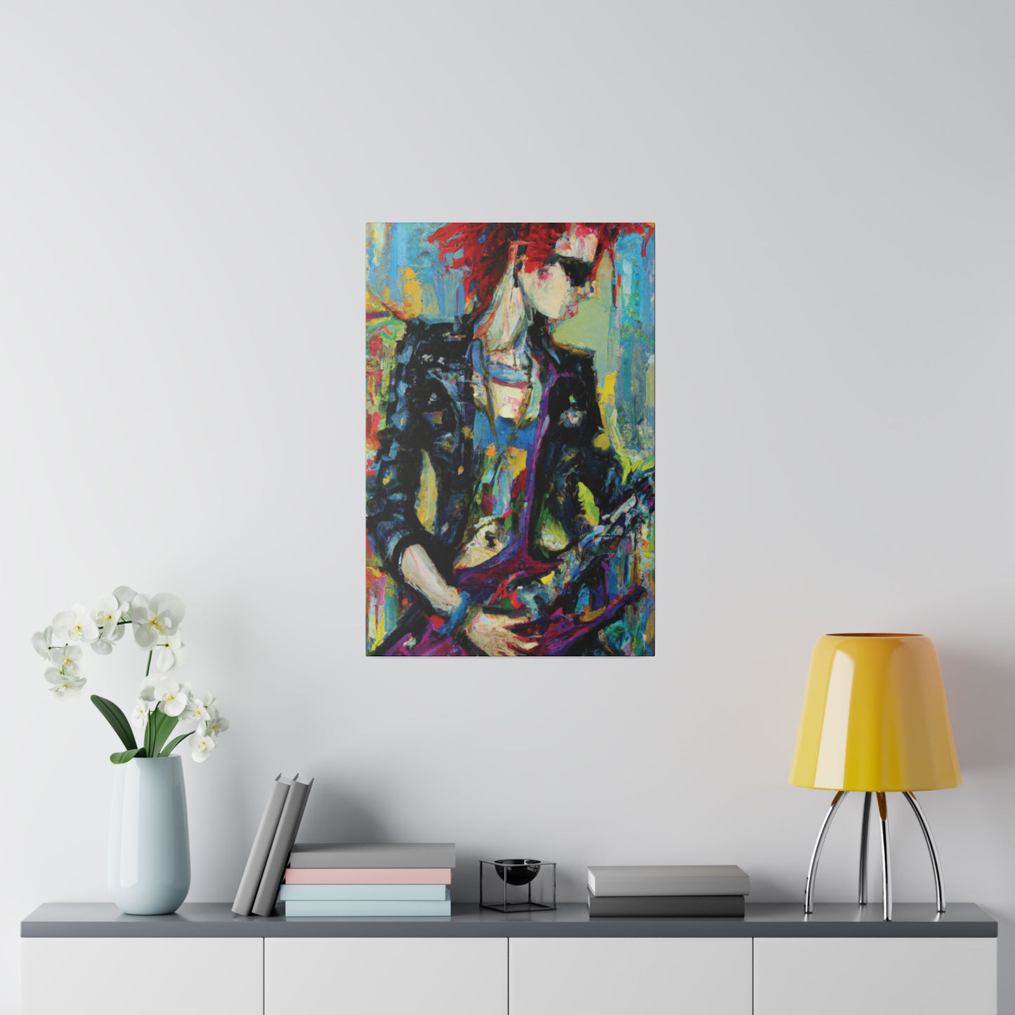 9745J - Rockstar Oil Painting Style Print | Poster | Home Decor | Wall Art | Music Art | Canvas