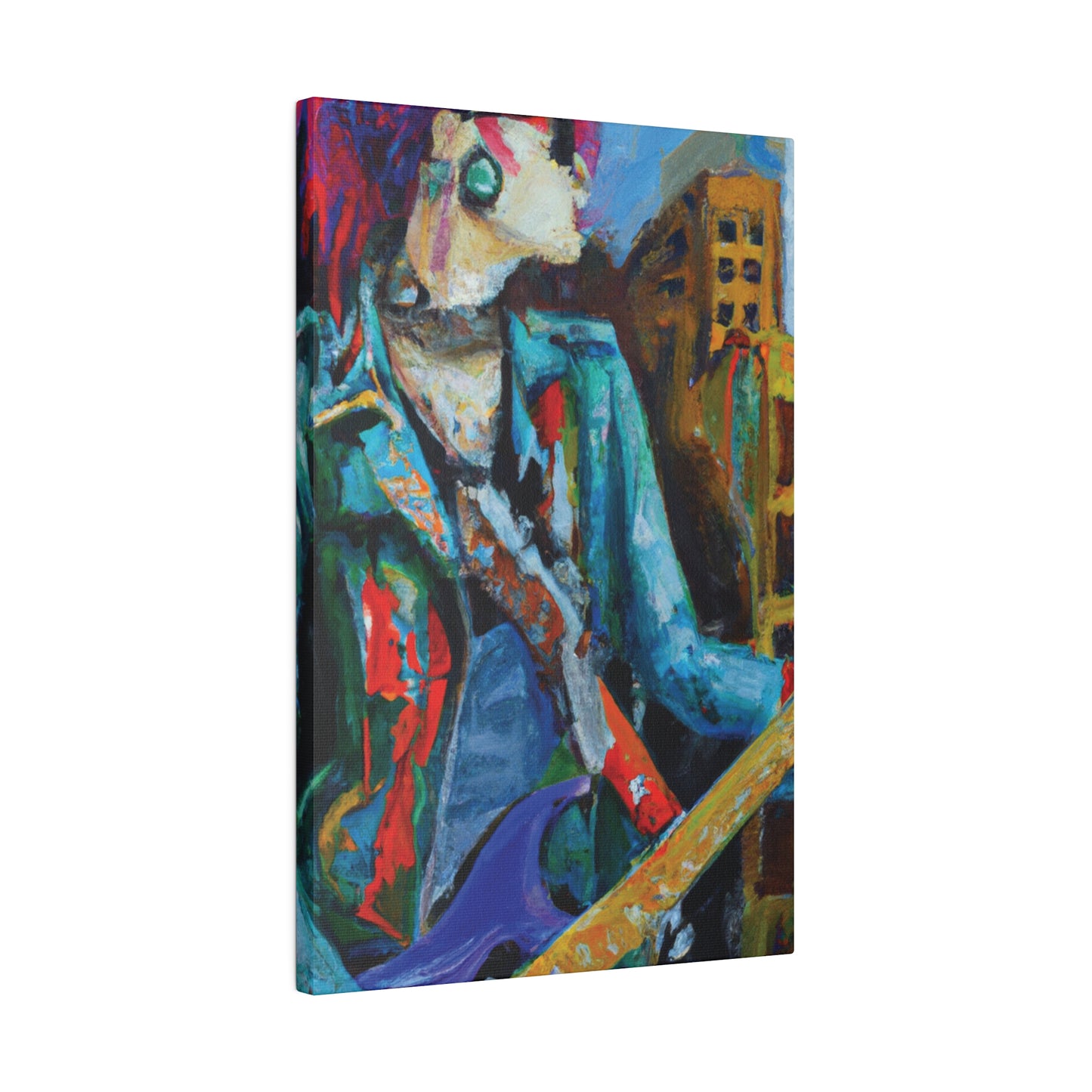 8911G - Rockstar Oil Painting Style Print | Poster | Home Decor | Wall Art | Music Art | Canvas