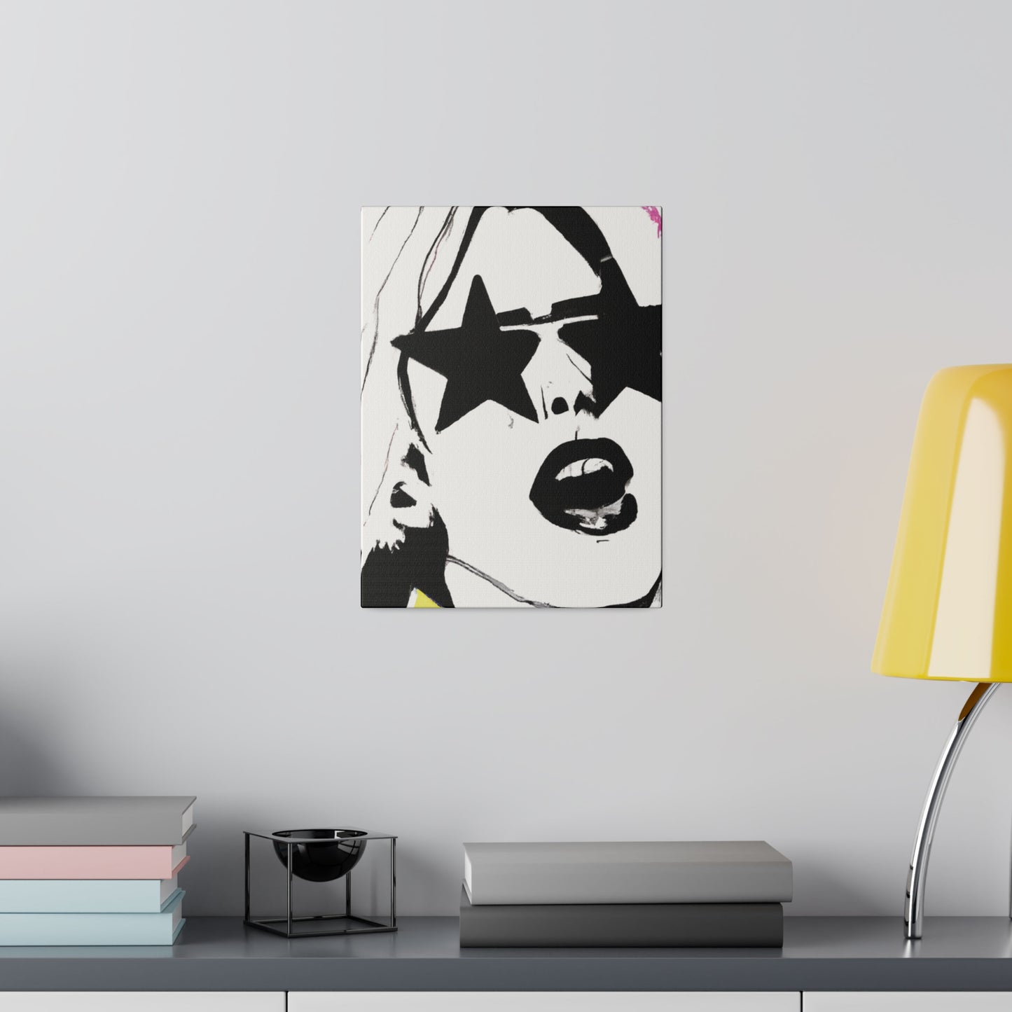 9438E - Rockstar Painting Print | Face | Abstract | Poster | Home Decor | Wall Art | Music Art | Canvas