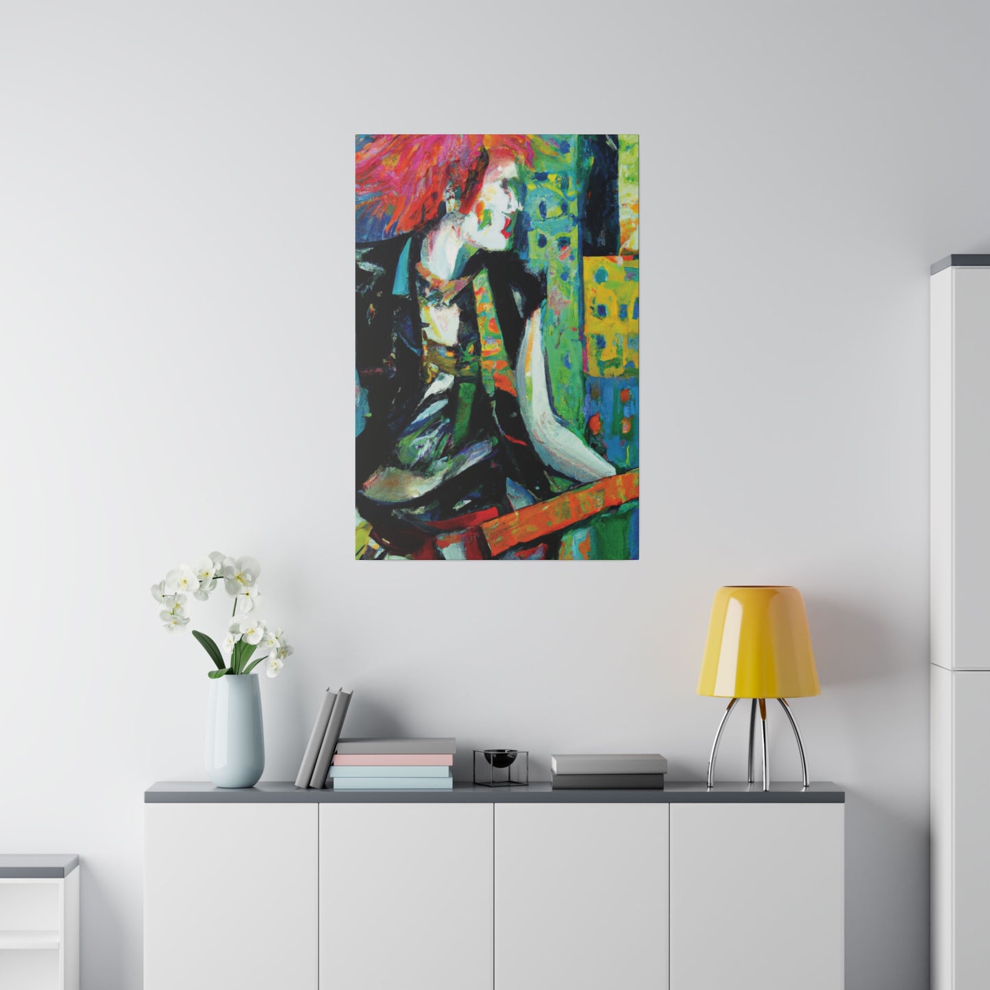 8726V - Rockstar Oil Painting Style Print | Poster | Home Decor | Wall Art | Music Art | Canvas