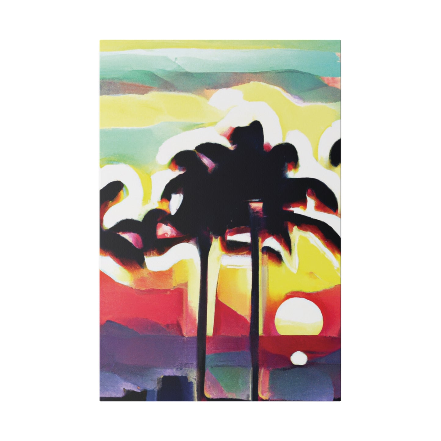 4134X - Miami Beach Sunset Painting Print | Miami | Beach | Sunset | Poster | Home Decor | Wall Art | Canvas