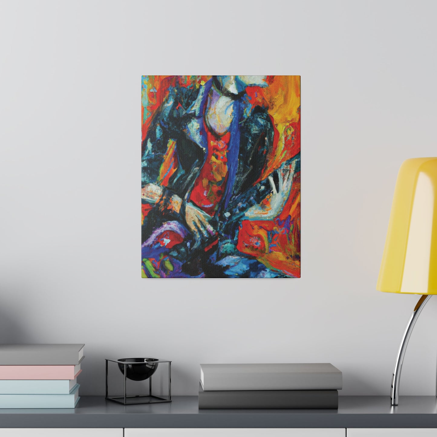 7348F - Rockstar Oil Painting Style Print | Poster | Home Decor | Wall Art | Music Art | Canvas