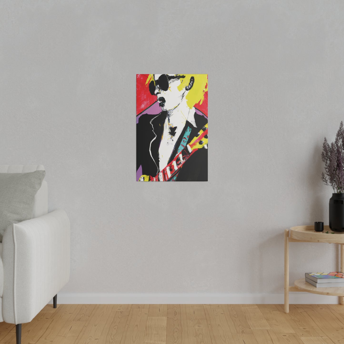 3073T - Rockstar Painting Print | Face | Abstract | Poster | Home Decor | Wall Art | Music Art | Canvas