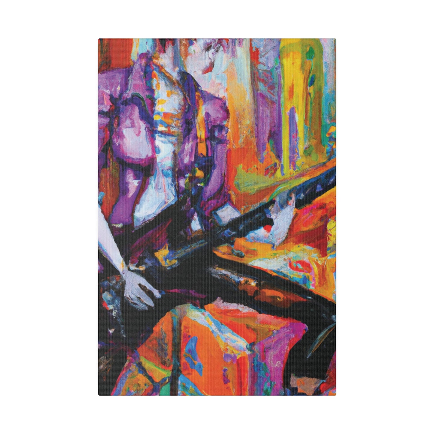 477F - Rockstar Oil Painting Style Print | Poster | Home Decor | Wall Art | Music Art | Canvas