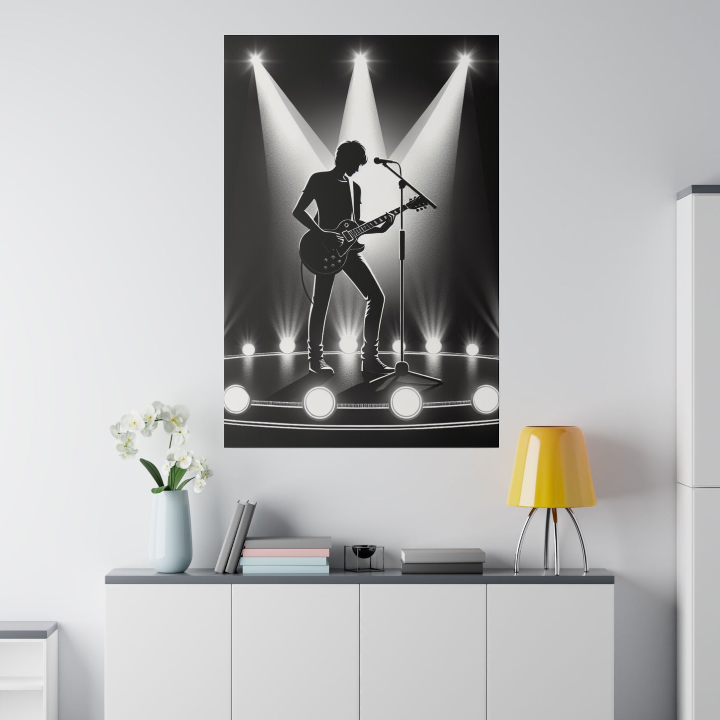 5482Z - music art work, rockstar gifts, musician gift ideas, guitar art work, guitar artwork, guitar wall art canvas, playing guitar, decor