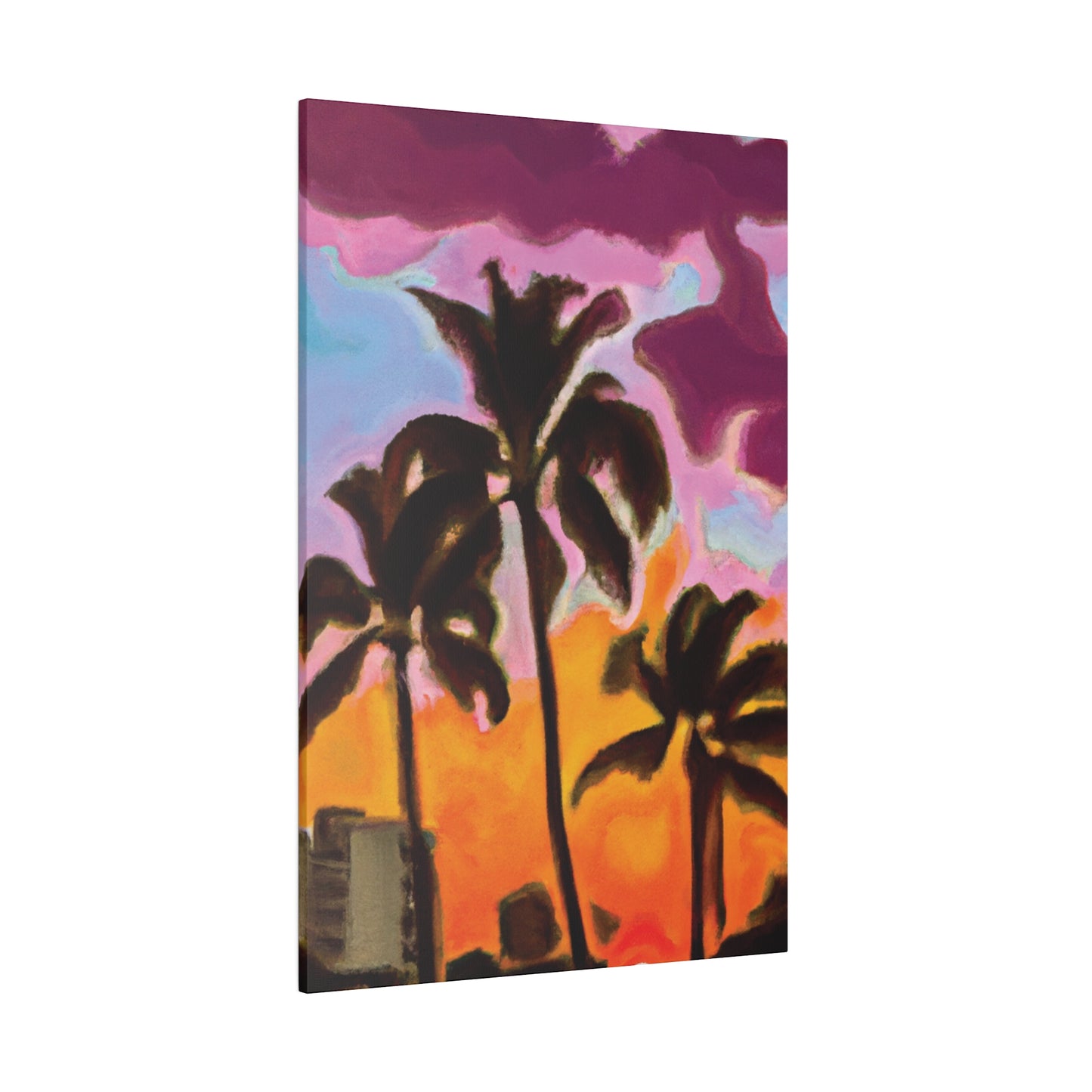 6721C - Miami Beach Sunset Painting Print | Miami | Beach | Sunset | Poster | Home Decor | Wall Art | Canvas