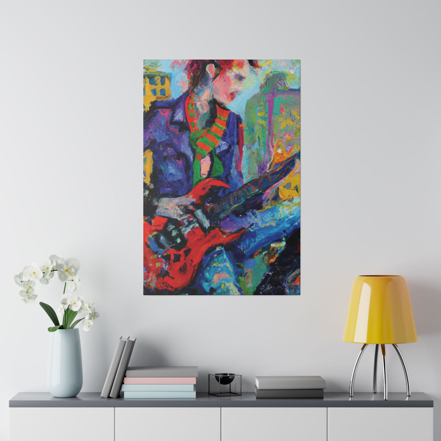 5227E - Rockstar Oil Painting Style Print | Poster | Home Decor | Wall Art | Music Art | Canvas