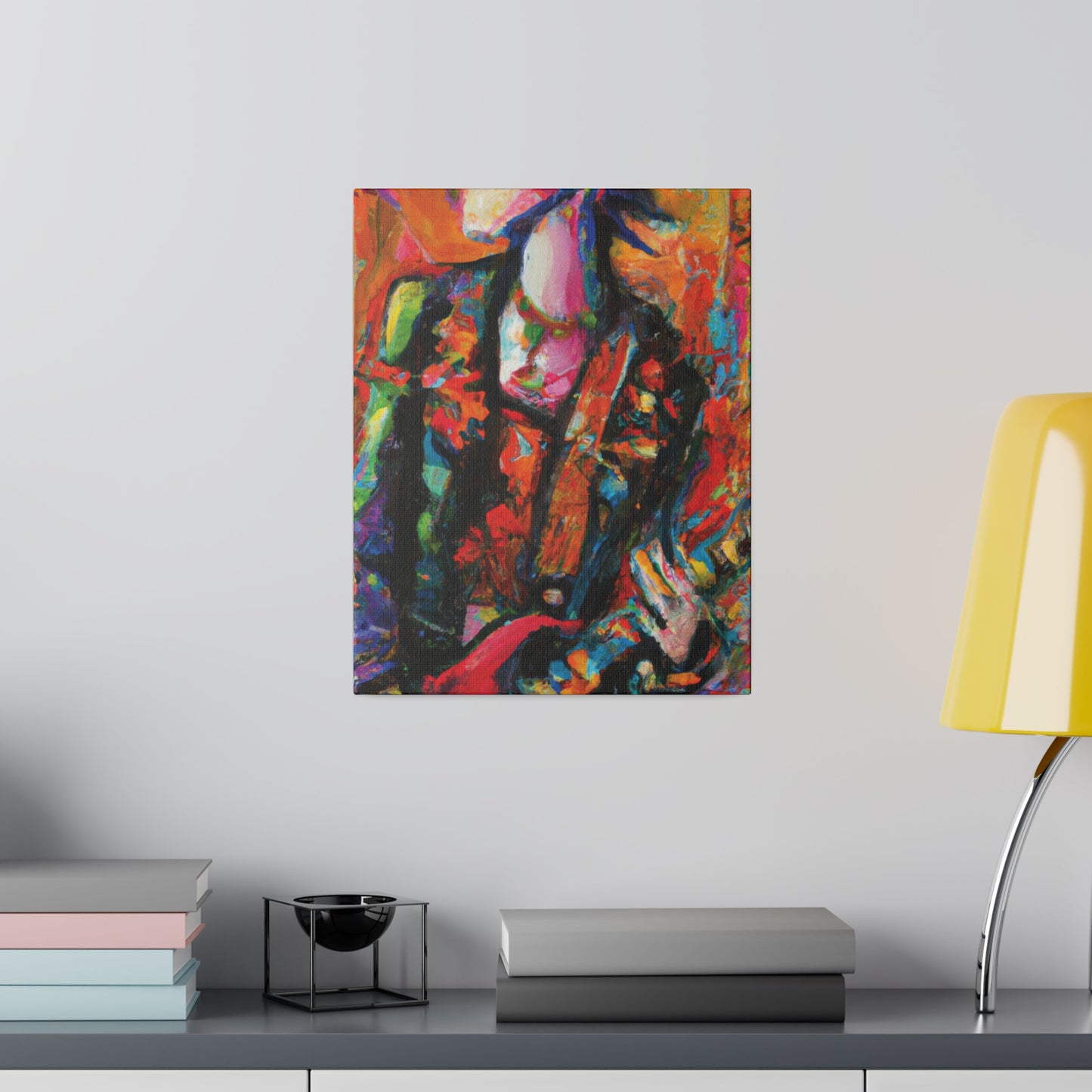 8245G - Rockstar Oil Painting Style Print | Poster | Home Decor | Wall Art | Music Art | Canvas