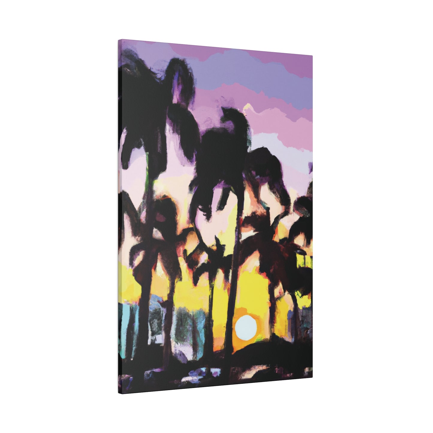 5231Y - Miami Beach Sunset Painting Print | Miami | Beach | Sunset | Poster | Home Decor | Wall Art | Canvas