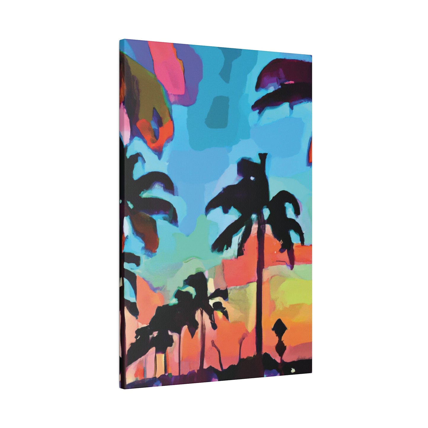 7439V - Miami Beach Sunset Painting Print | Miami | Beach | Sunset | Poster | Home Decor | Wall Art | Canvas