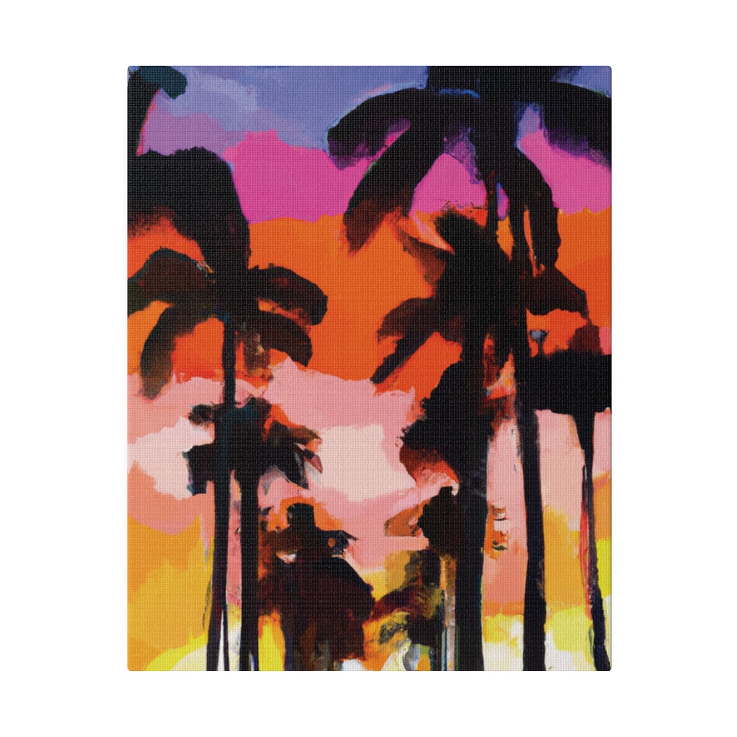 5857E - Miami Beach Sunset Painting Print | Miami | Beach | Sunset | Poster | Home Decor | Wall Art | Canvas