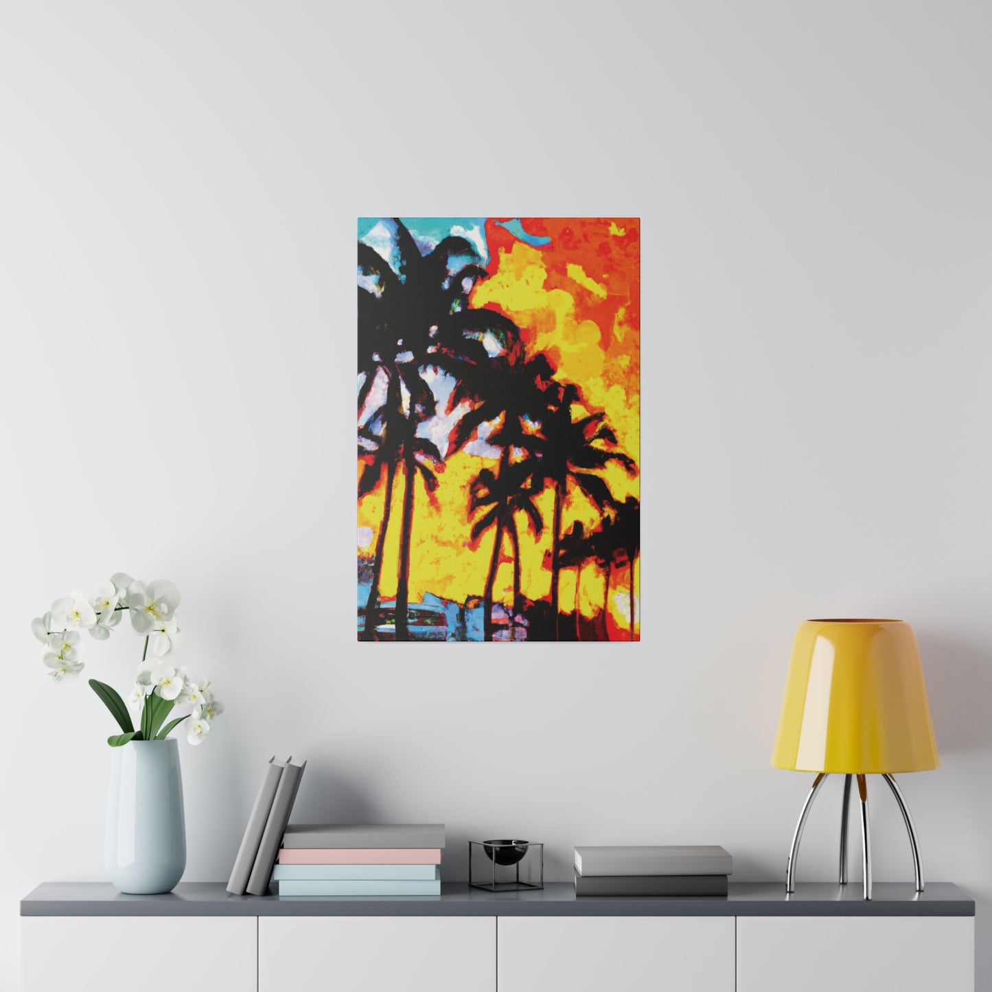 7248Q - Miami Beach Sunset Painting Print | Miami | Beach | Sunset | Poster | Home Decor | Wall Art | Canvas