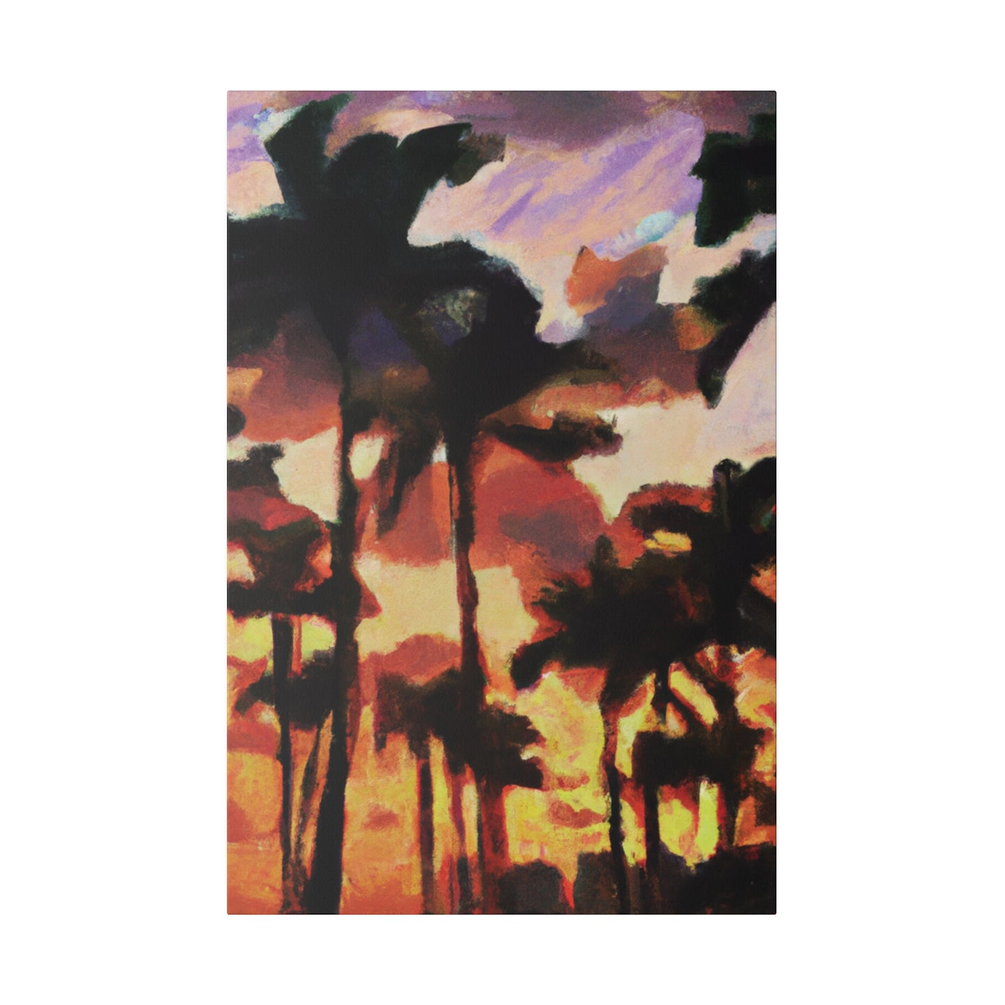 8396Z - Miami Beach Sunset Painting Print | Miami | Beach | Sunset | Poster | Home Decor | Wall Art | Canvas