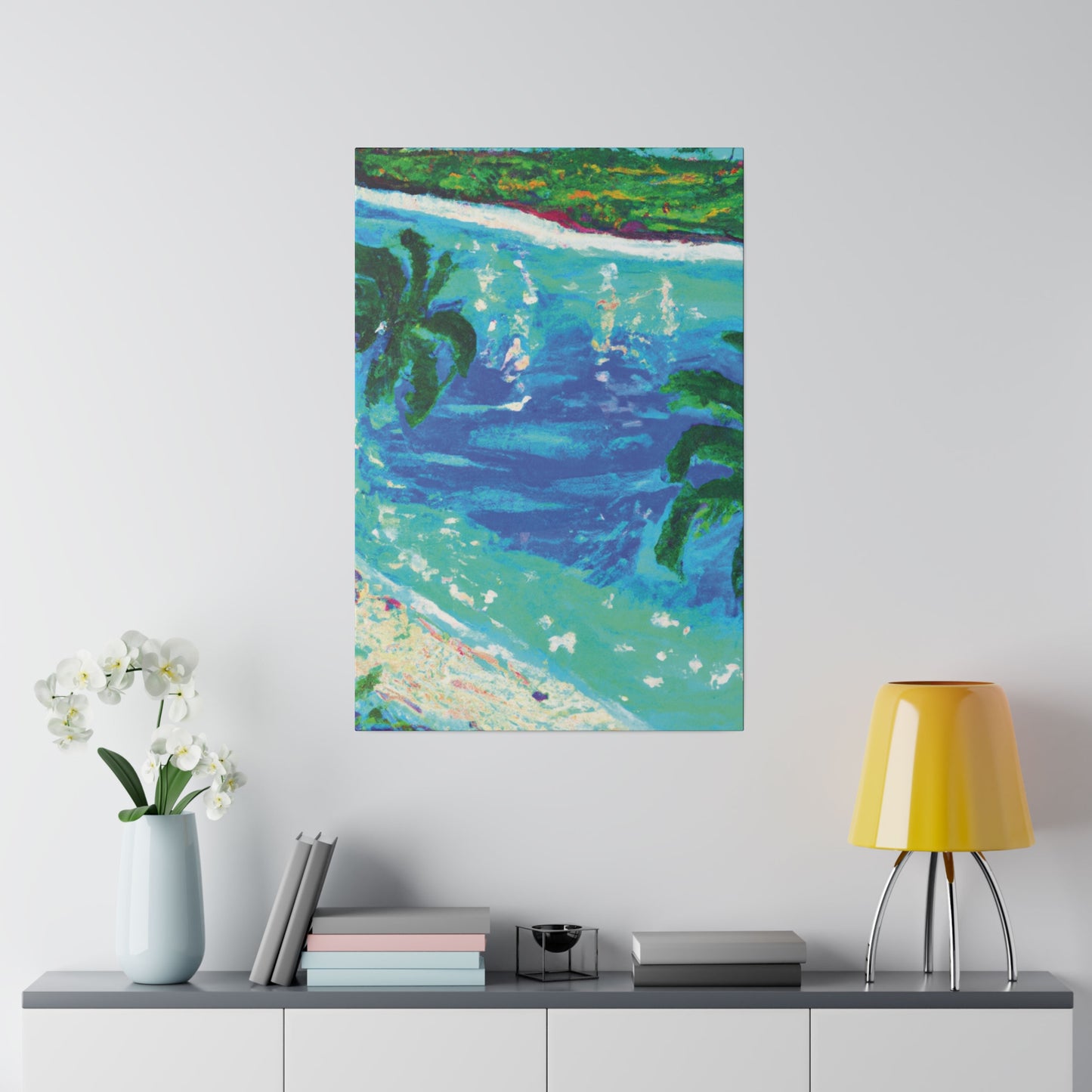 5495D - Bahamas Ocean Painting Print | Bahamas | Ocean | Beach | Poster | Home Decor | Wall Art | Canvas