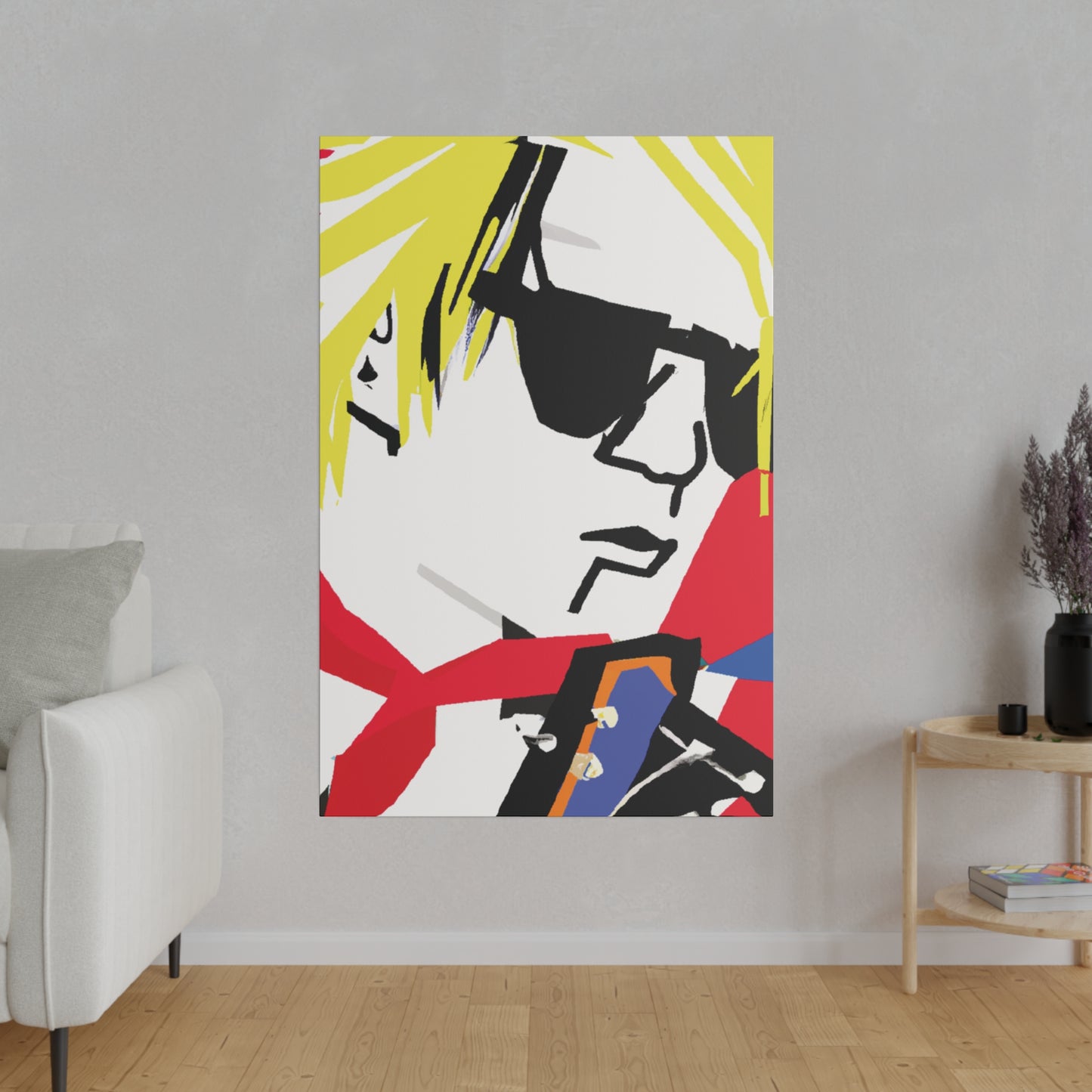 4182X - Rockstar Painting Print | Face | Abstract | Poster | Home Decor | Wall Art | Music Art | Canvas