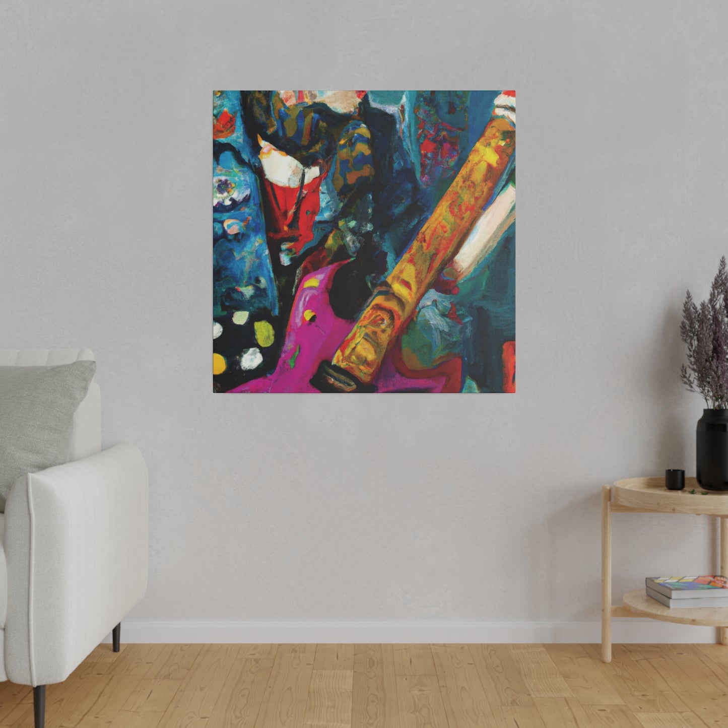 7272P - Rockstar Oil Painting Style Print | Poster | Home Decor | Wall Art | Music Art | Canvas