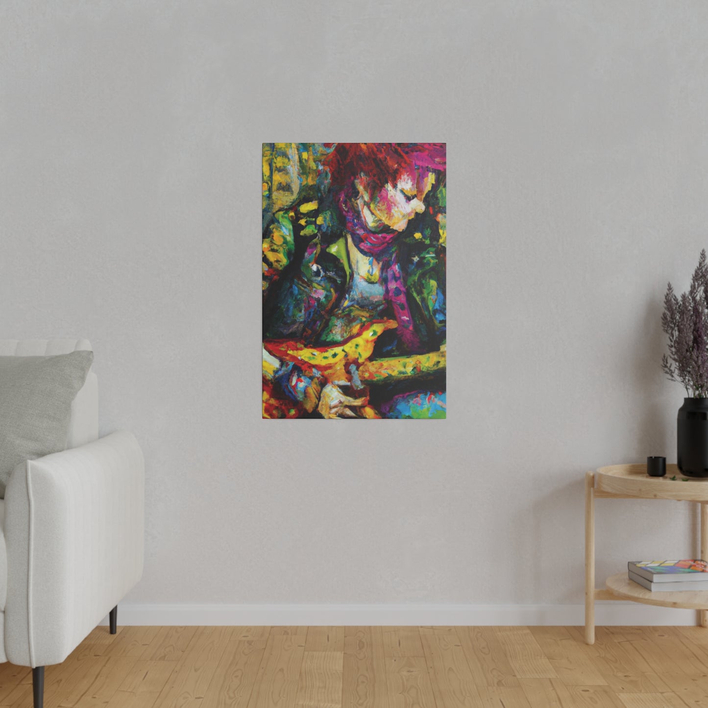 3668A - Rockstar Oil Painting Style Print | Poster | Home Decor | Wall Art | Music Art | Canvas