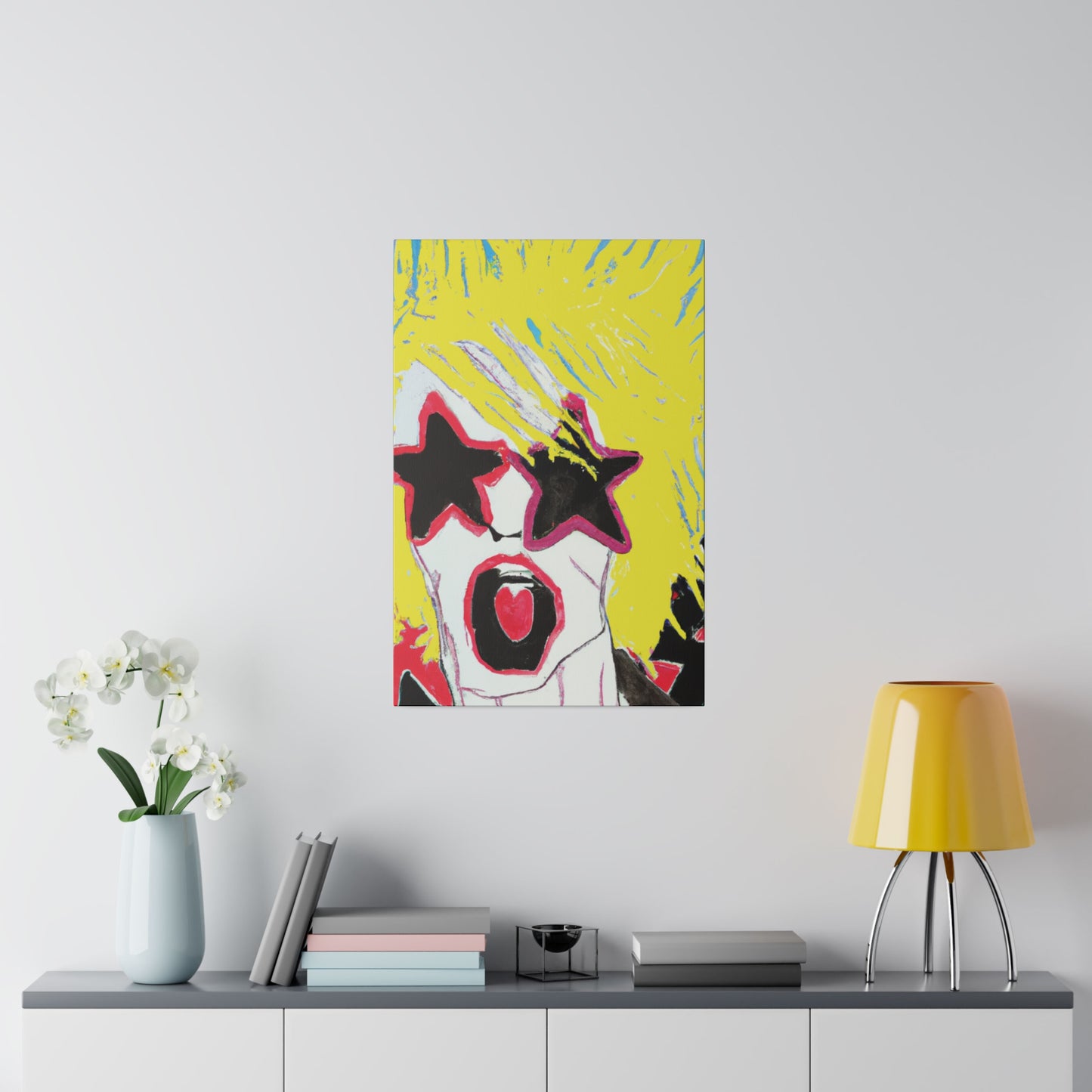 6256G - Rockstar Painting Print | Face | Abstract | Poster | Home Decor | Wall Art | Music Art | Canvas