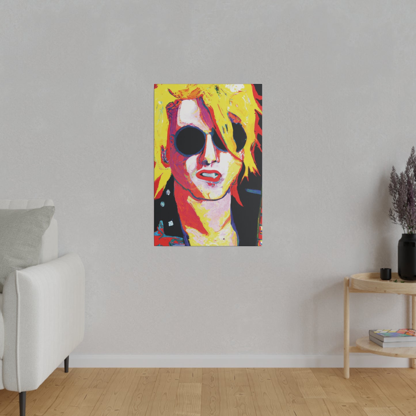 4786R - Rockstar Painting Print | Face | Abstract | Poster | Home Decor | Wall Art | Music Art | Canvas