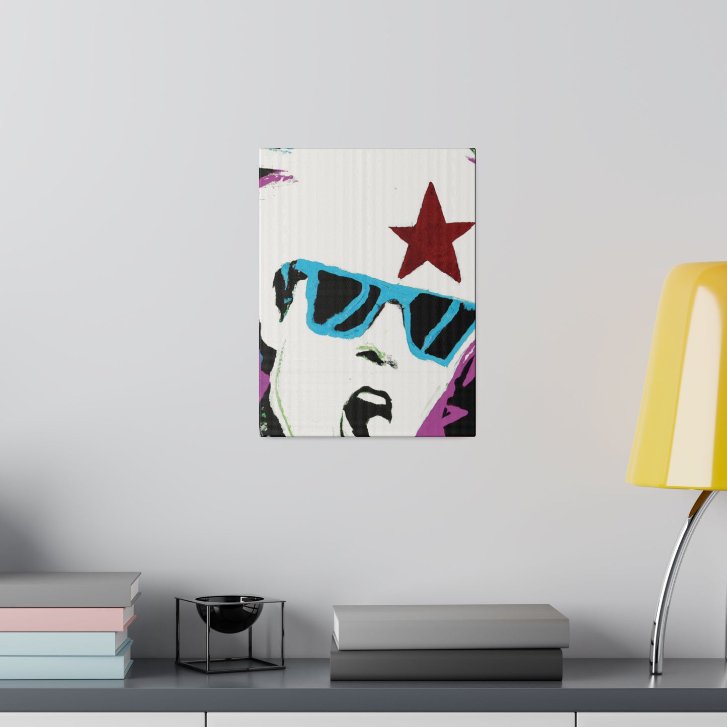 4850F - Rockstar Painting Print | Face | Abstract | Poster | Home Decor | Wall Art | Music Art | Canvas