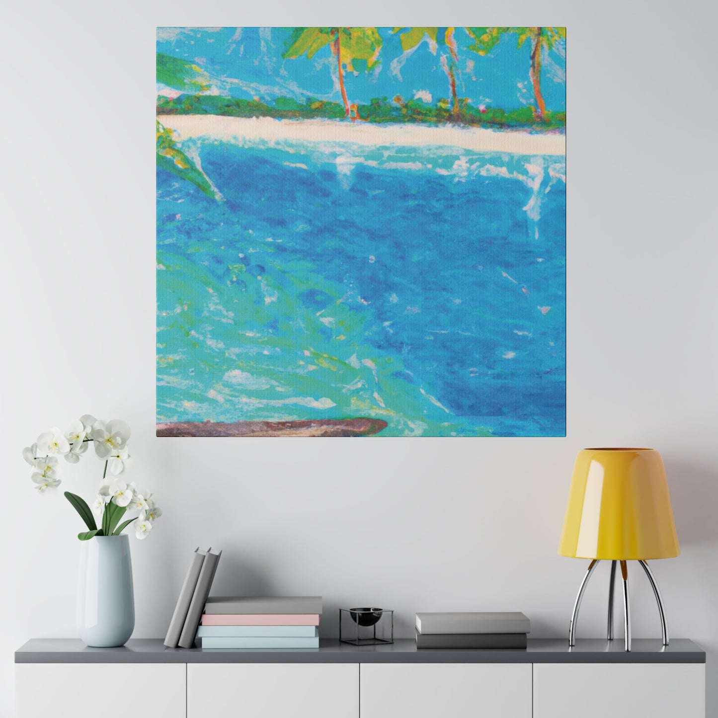 5065C - Bahamas Ocean Painting Print | Bahamas | Ocean | Beach | Poster | Home Decor | Wall Art | Canvas