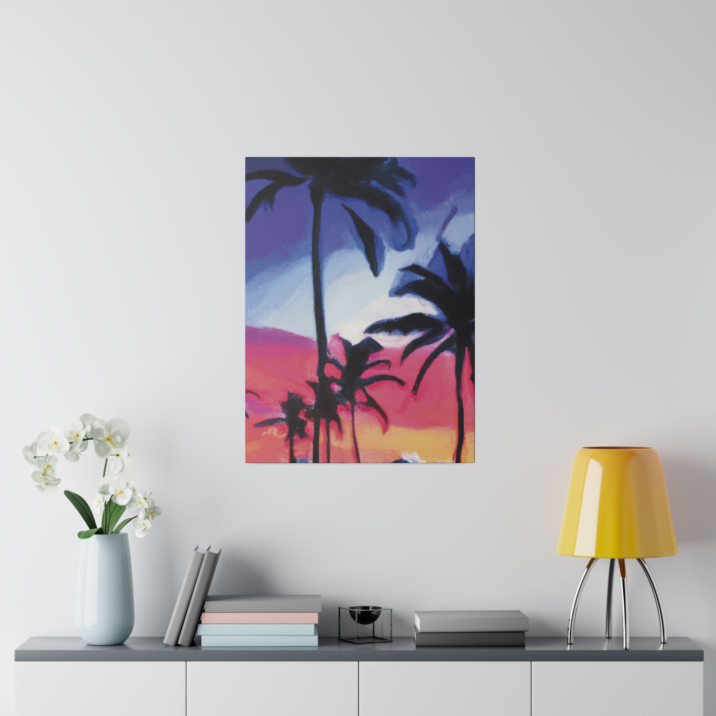 7473F - Miami Beach Sunset Painting Print | Miami | Beach | Sunset | Poster | Home Decor | Wall Art | Canvas