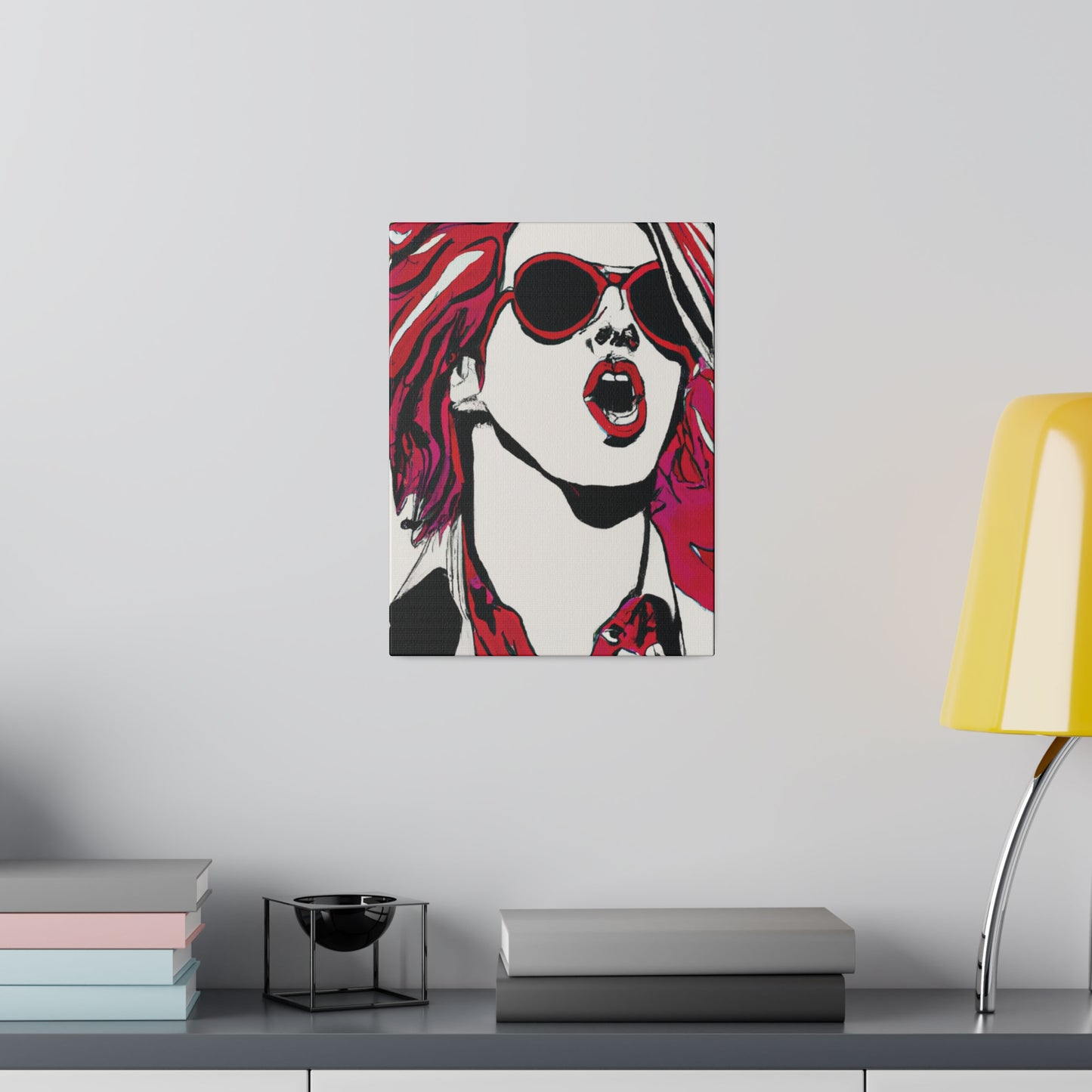 4390K - Rockstar Painting Print | Face | Abstract | Poster | Home Decor | Wall Art | Music Art | Canvas